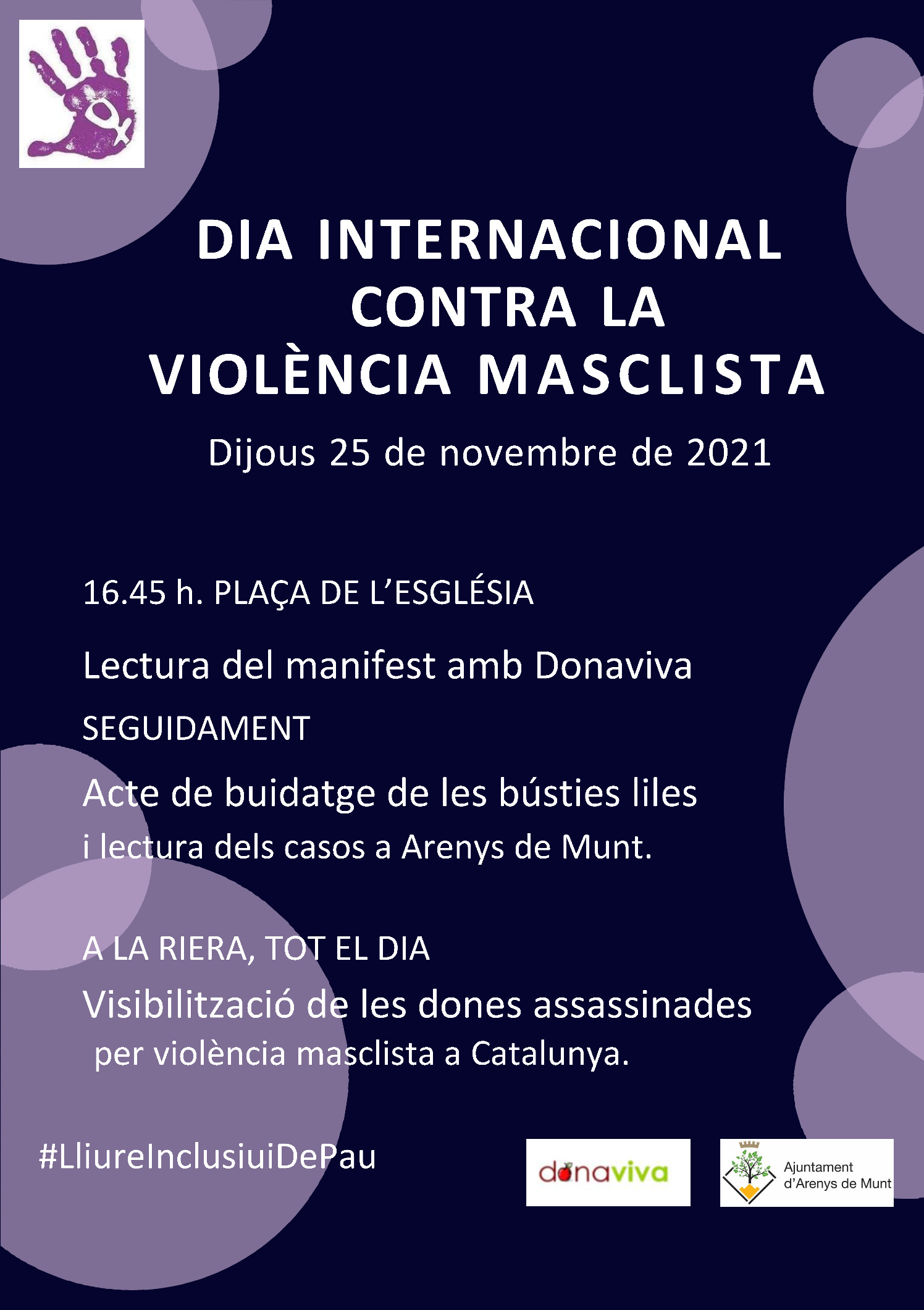 Cartell Dia Eliminació Violència Dones 25-11-21