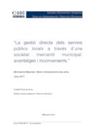 La gestió directa dels serveis públics