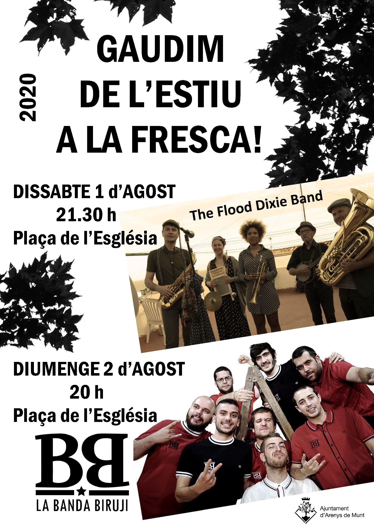 Cartell Gaudim de l'estiu a la fresca 1r cap de setmana agost 2020