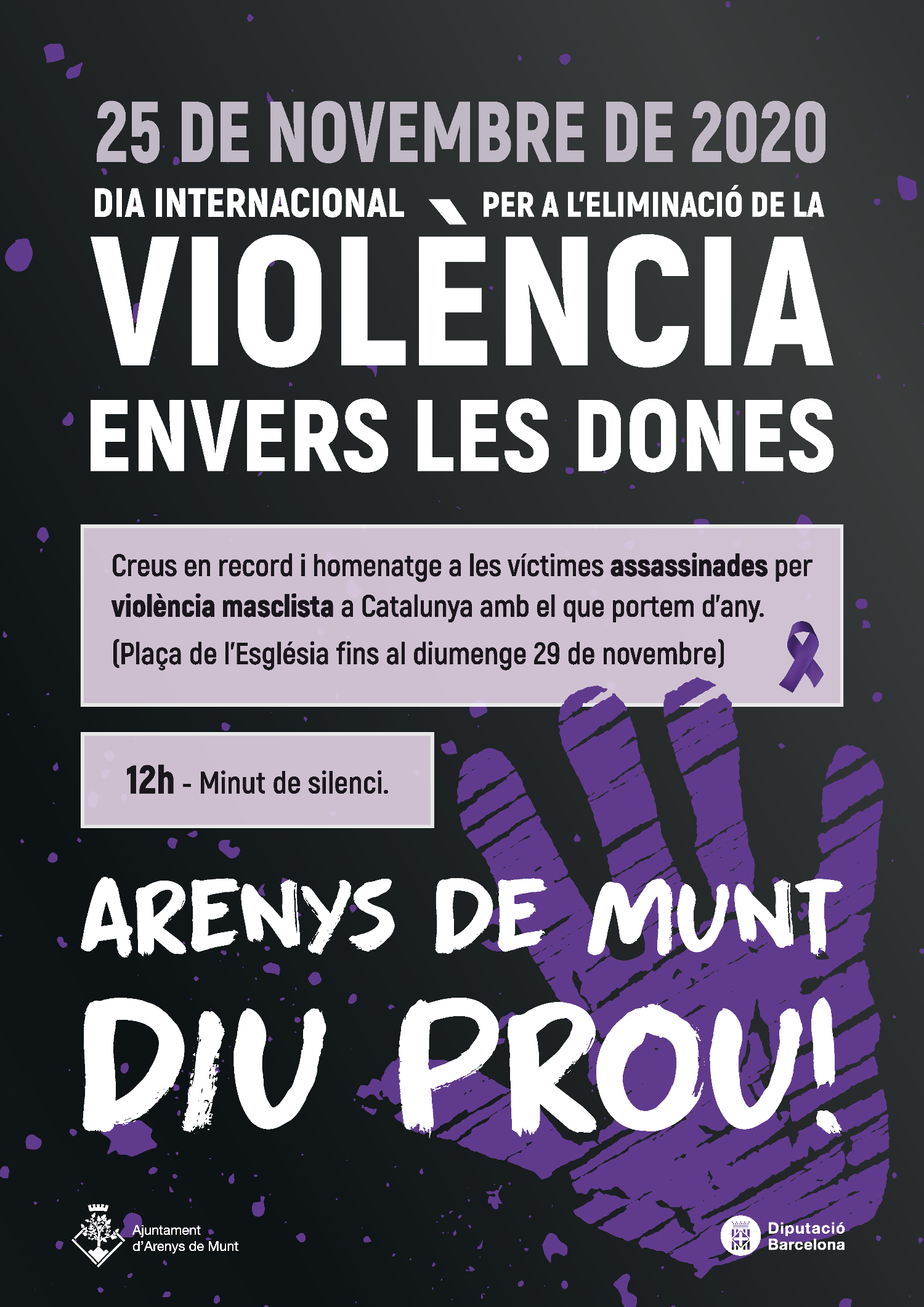 Cartell Dia Eliminació Violència Dones 25-11-20