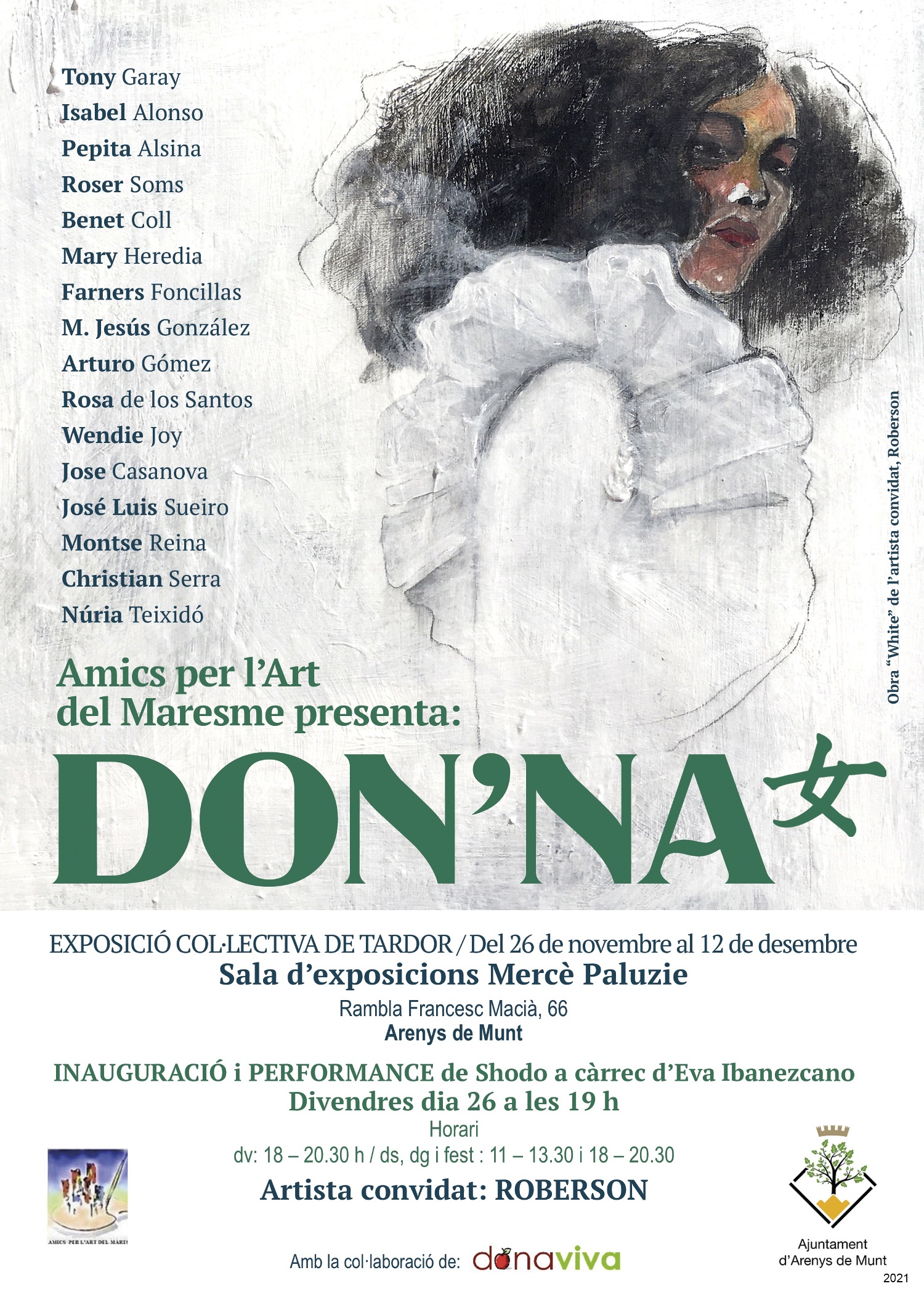 Cartell Exposició Don'na Amics per l'Art novembre-desembre 2021