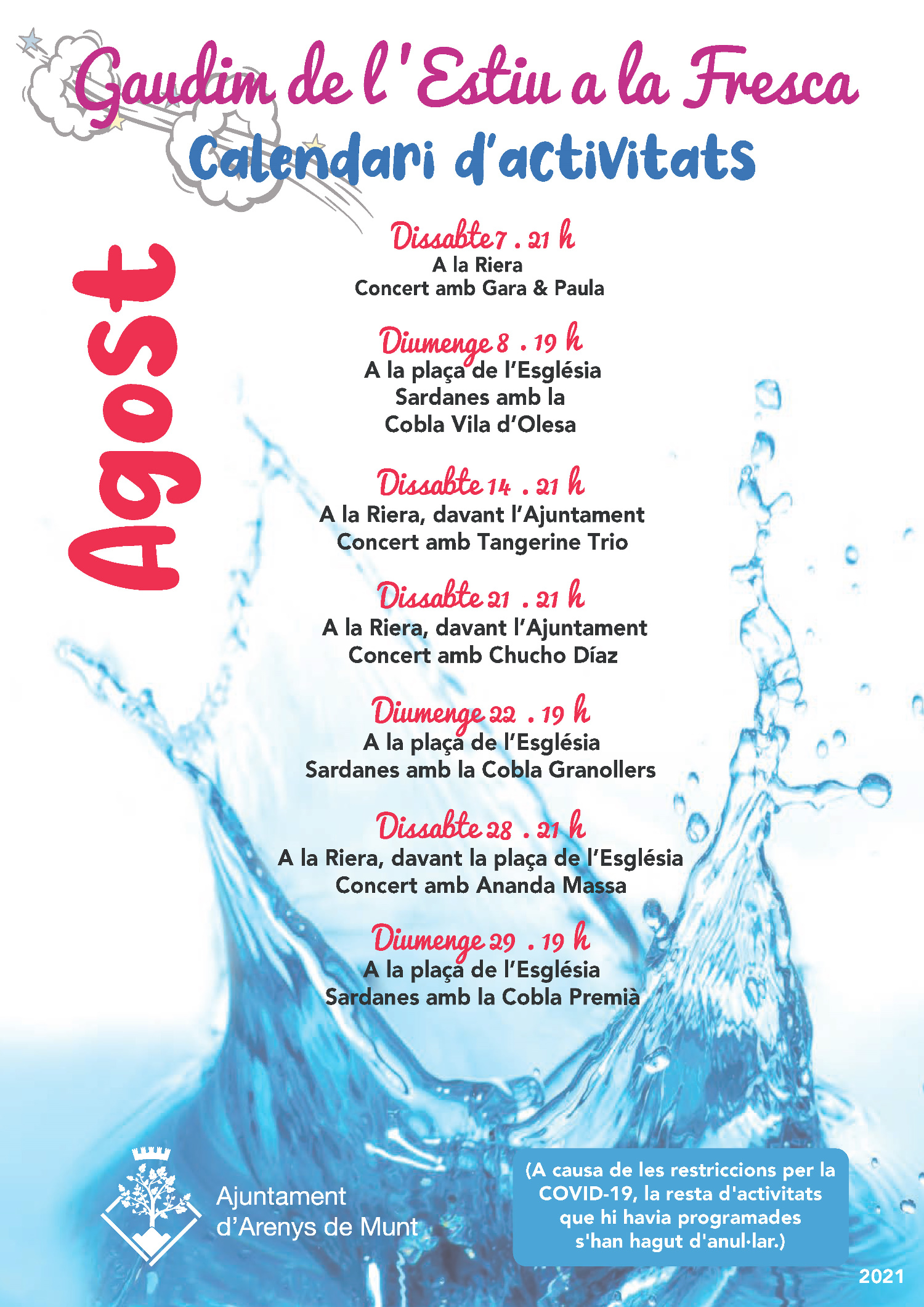 Cartell Gaudim de l'Estiu a la Fresca 2021