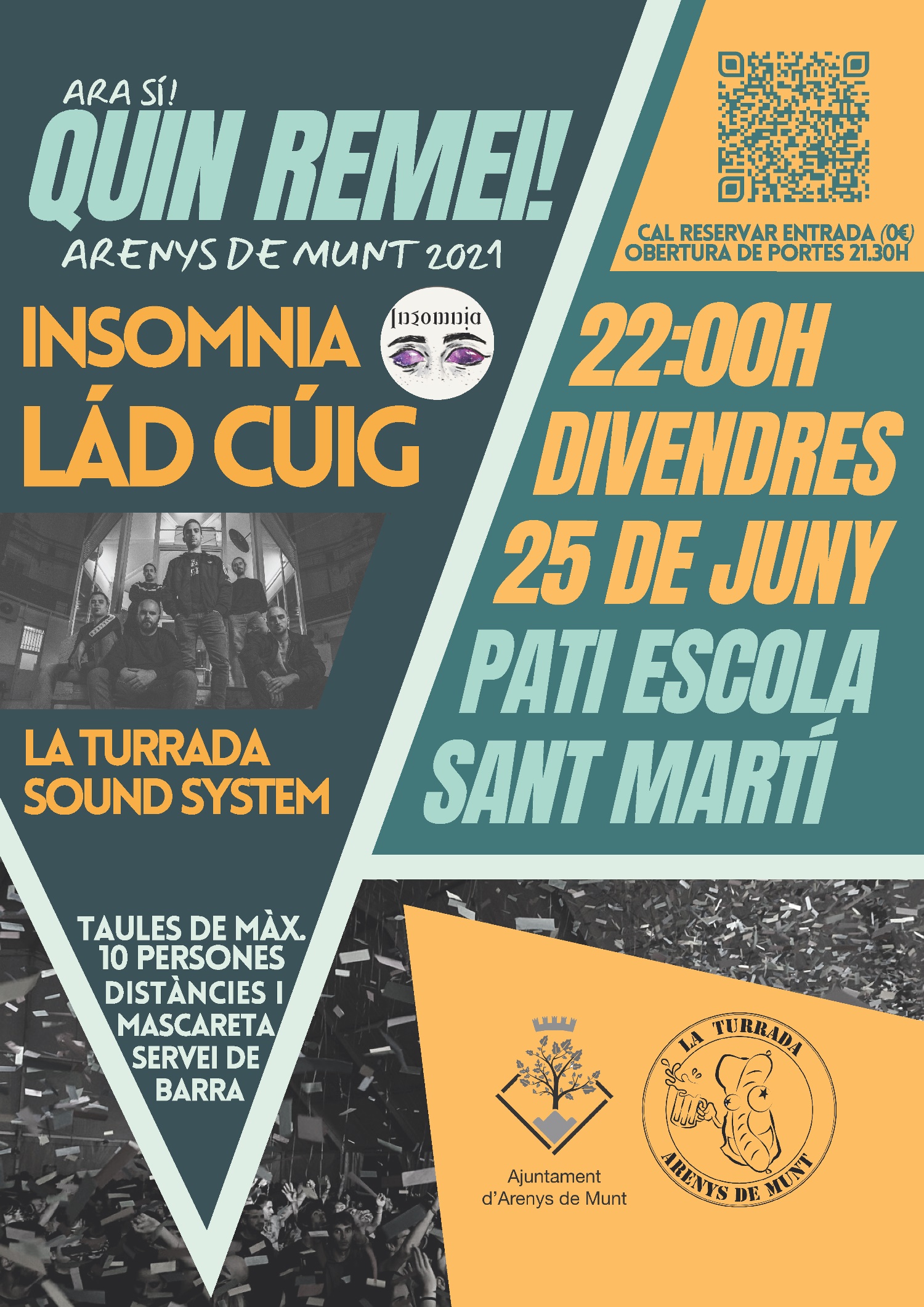 Cartell Nit Jove amb Insomnia i Lád Cúig 25-6-21