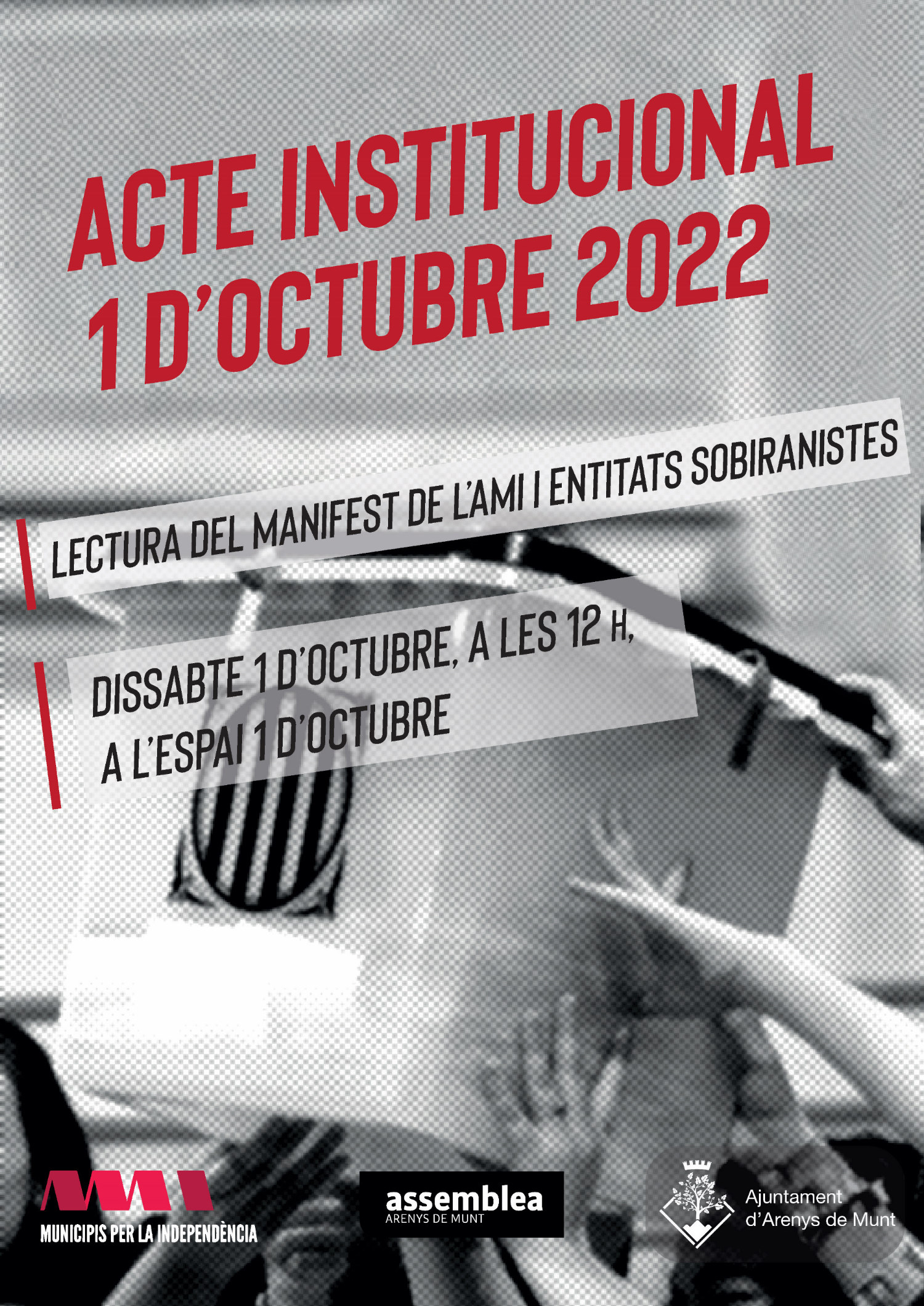 Cartell Acte institucional 1-O 2022