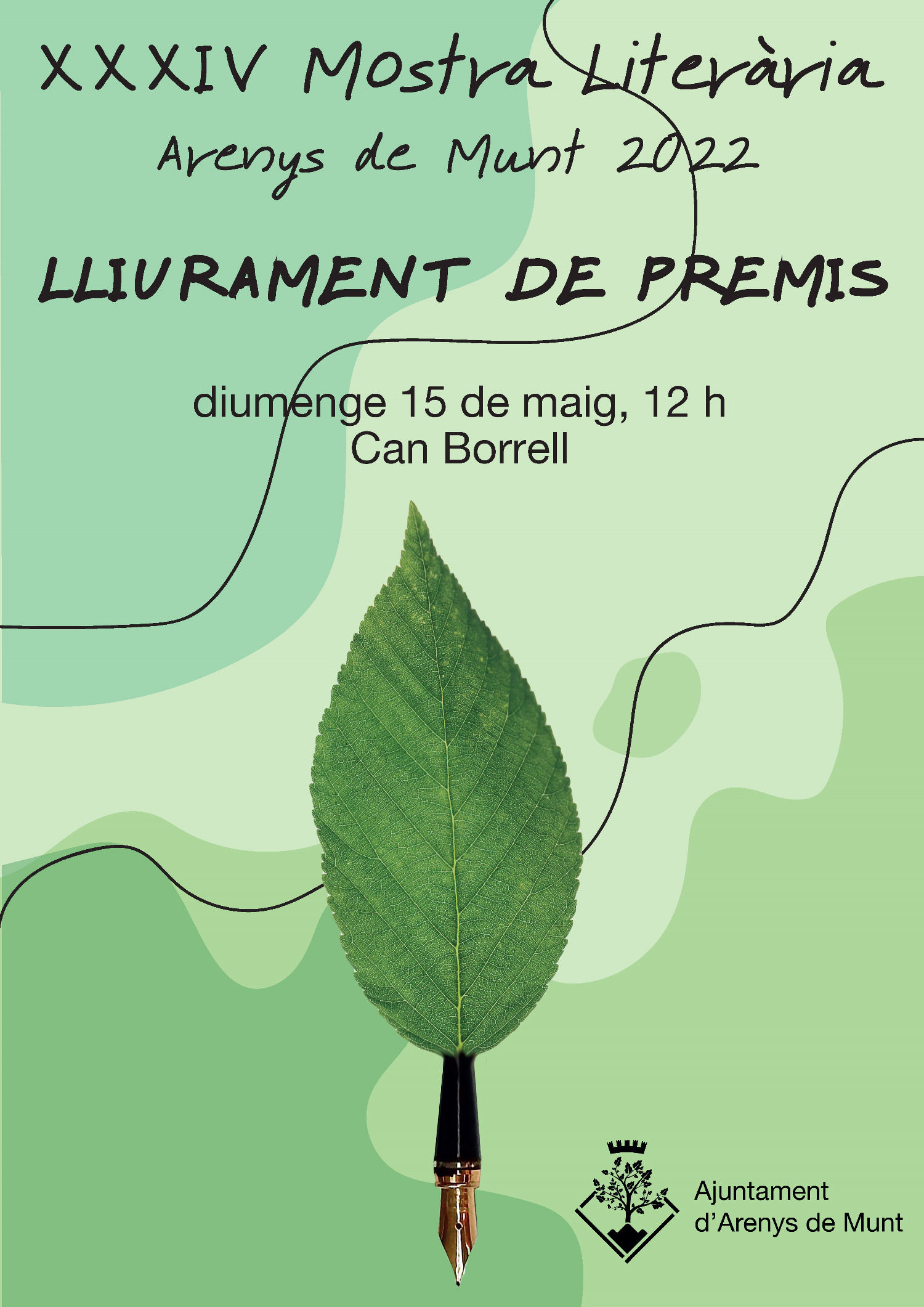 Cartell XXXIV Mostra Literària 2022 (acte de lliurament de premis)