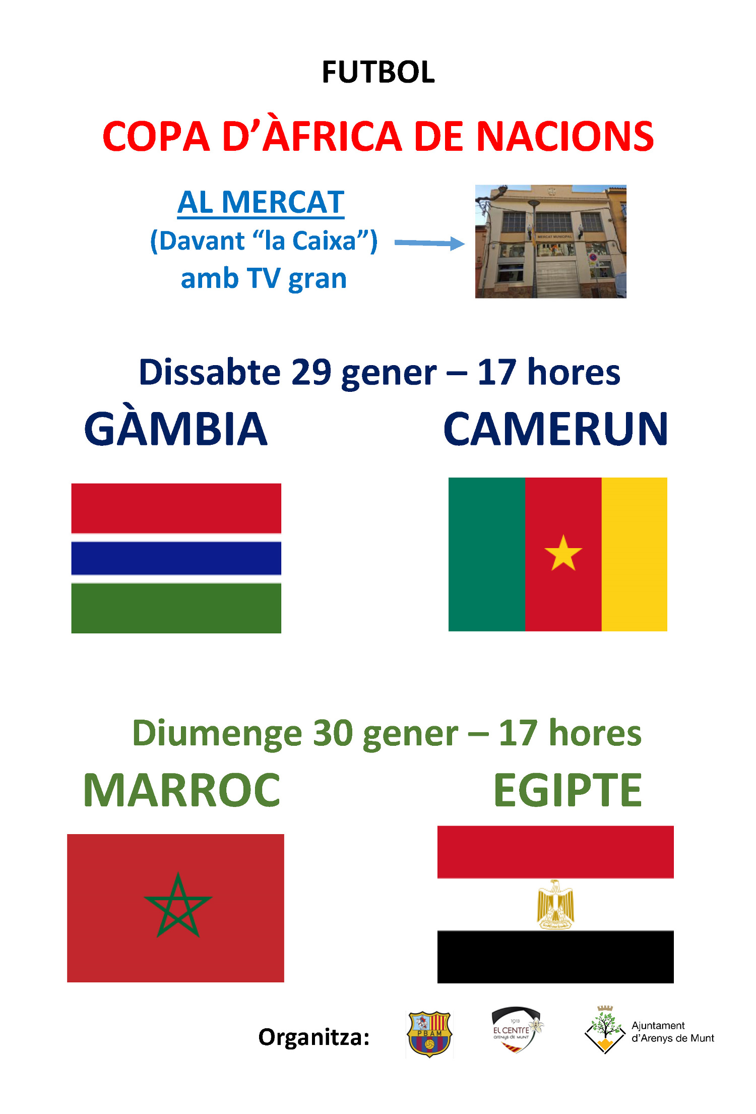 Cartell Copa d'Àfrica de Nacions gener 2022
