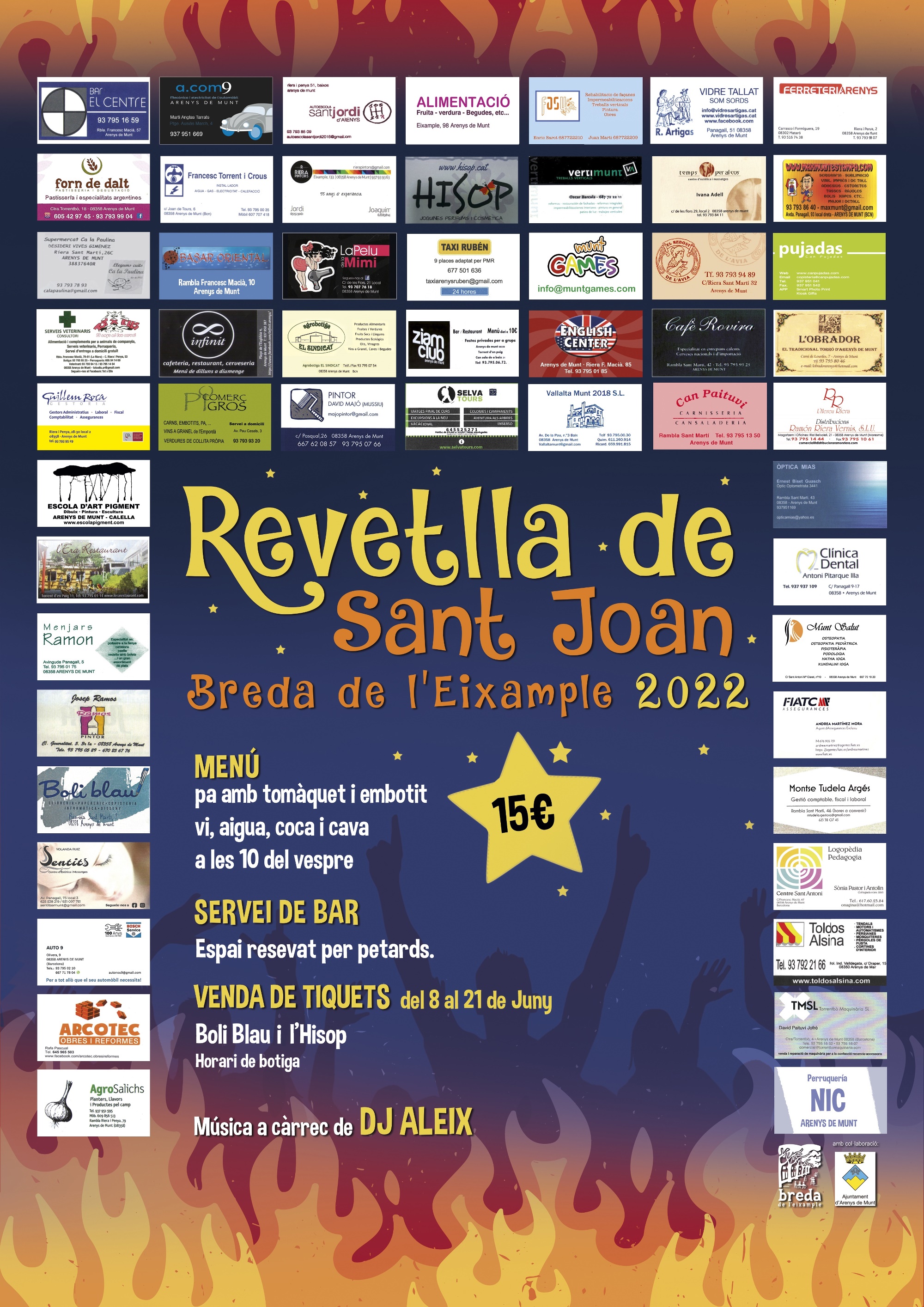 Cartell Revetlla de Sant Joan Breda de l'Eixample 2022