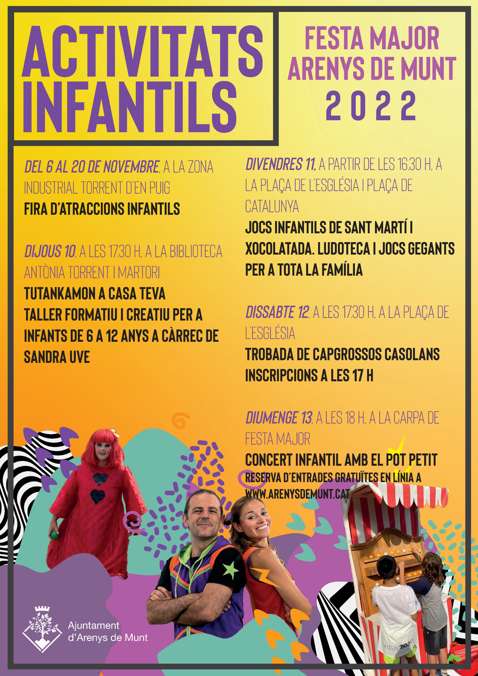 Cartell activitats infantils Festa Major 2022