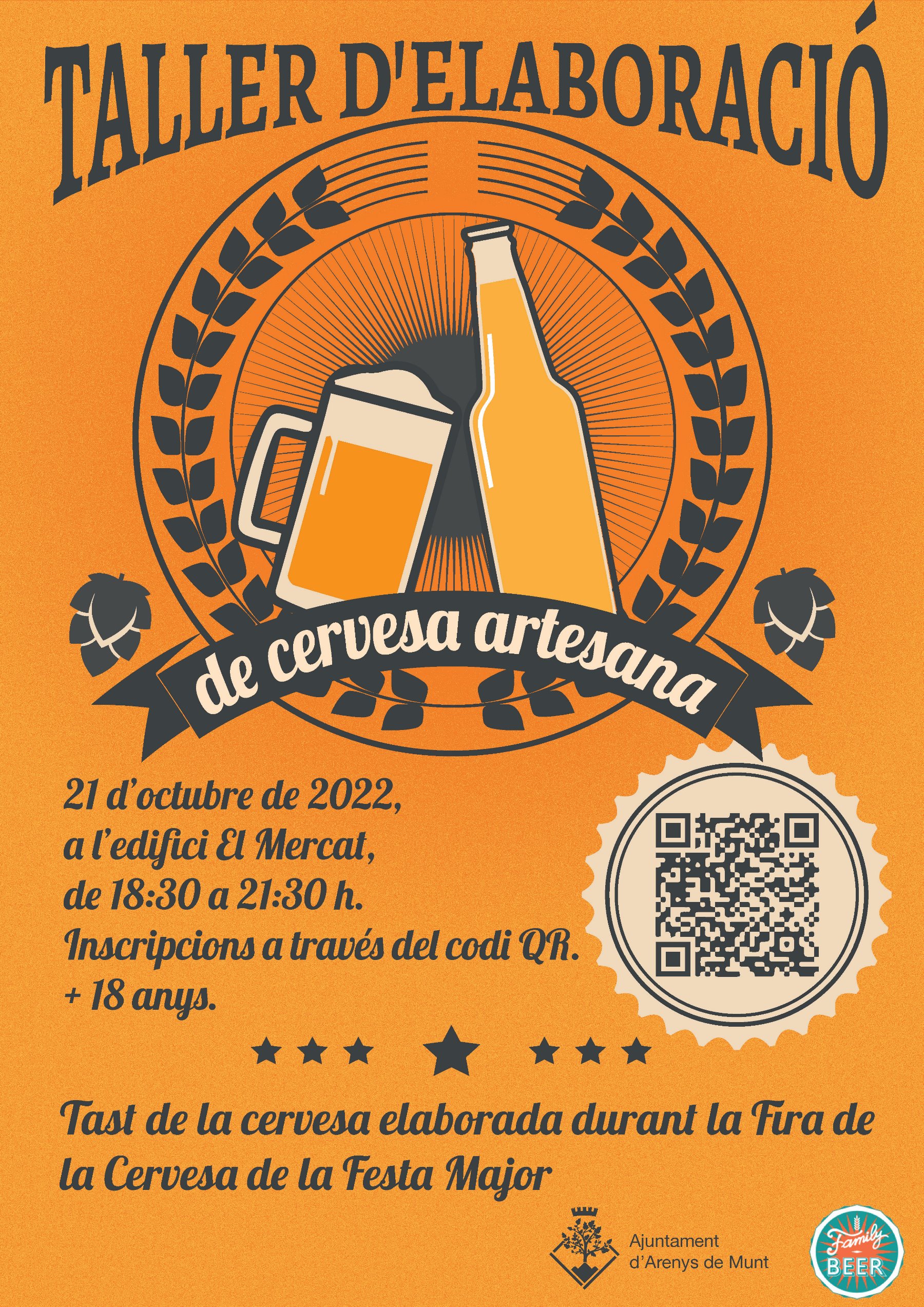 Cartell Taller d'elaboració de cervesa artesana 21-10-22