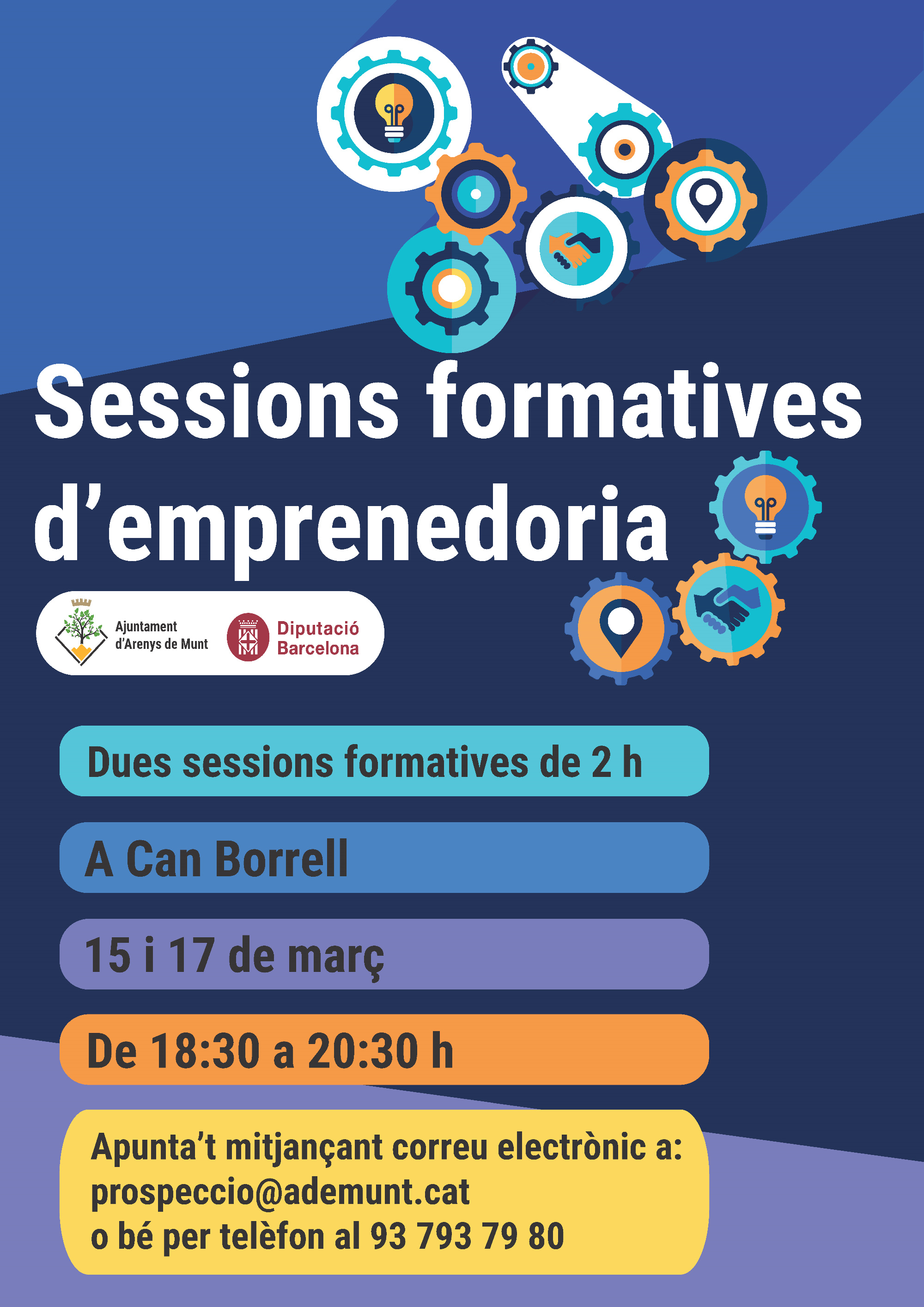 Cartell Sessions formatives d'emprenedoria març 2022