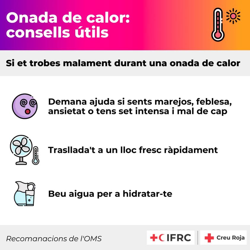 Consells &uacute;tils Creu Roja onada de calor