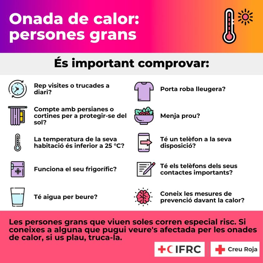 Consells &uacute;tils Creu Roja onada de calor