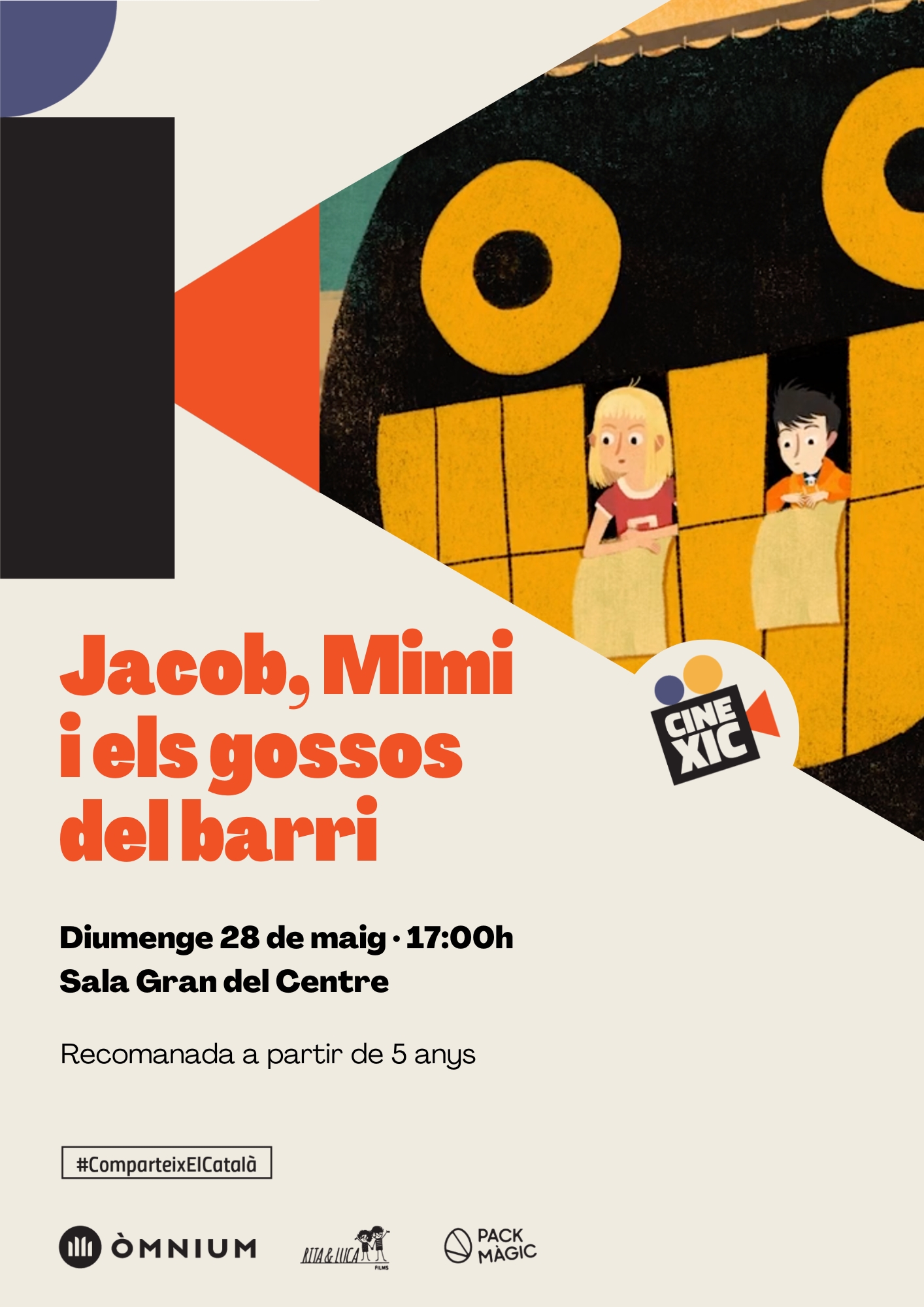 Cartell Centre Jacob, Mimi i els gossos del barri 28-5-23