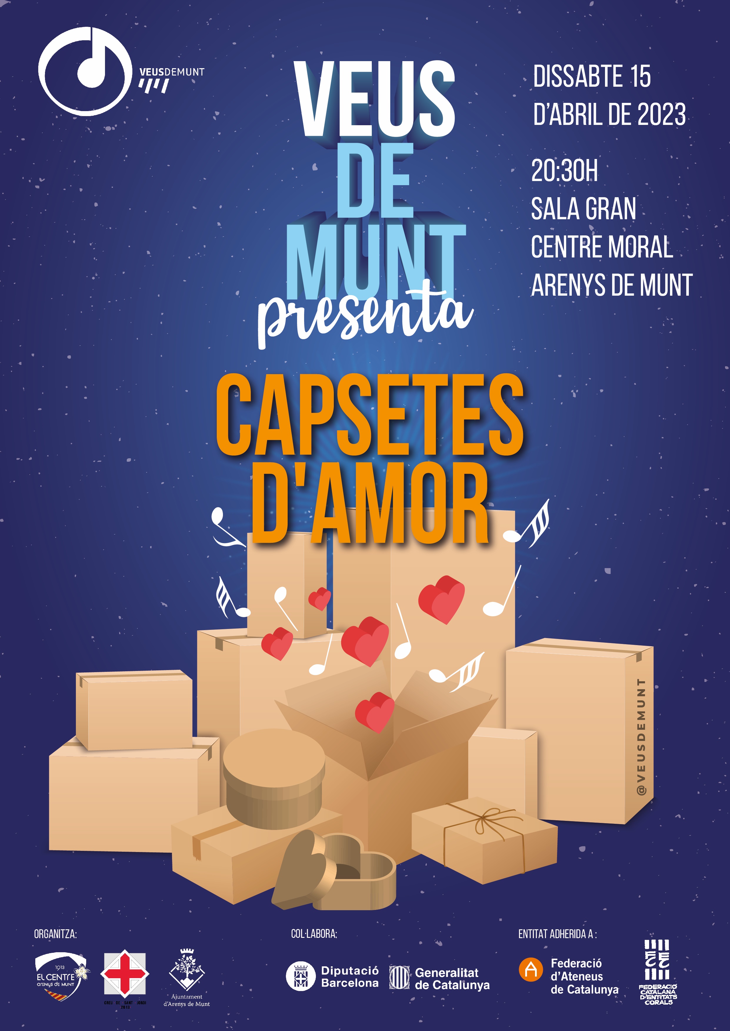 Cartell Centre Veus de Munt Capsetes d'amor 15-4-23