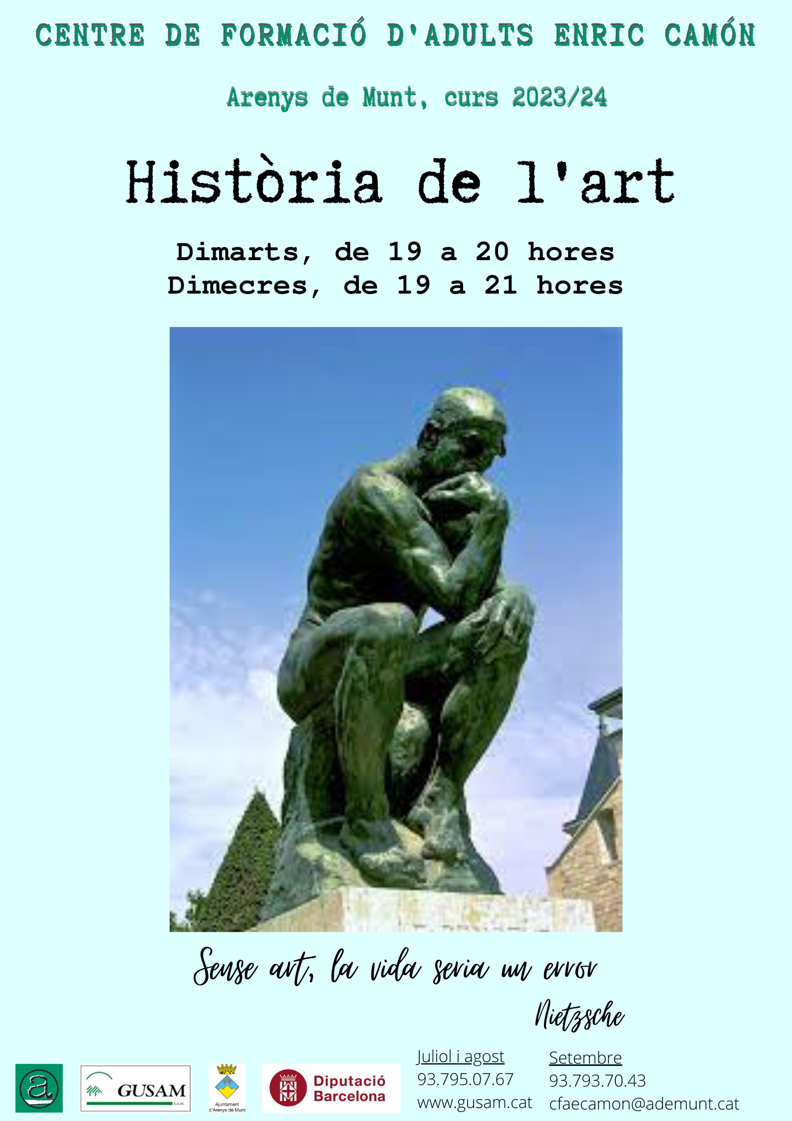 Cartell CFA Enric Camón 2023-24 - Història de l'art