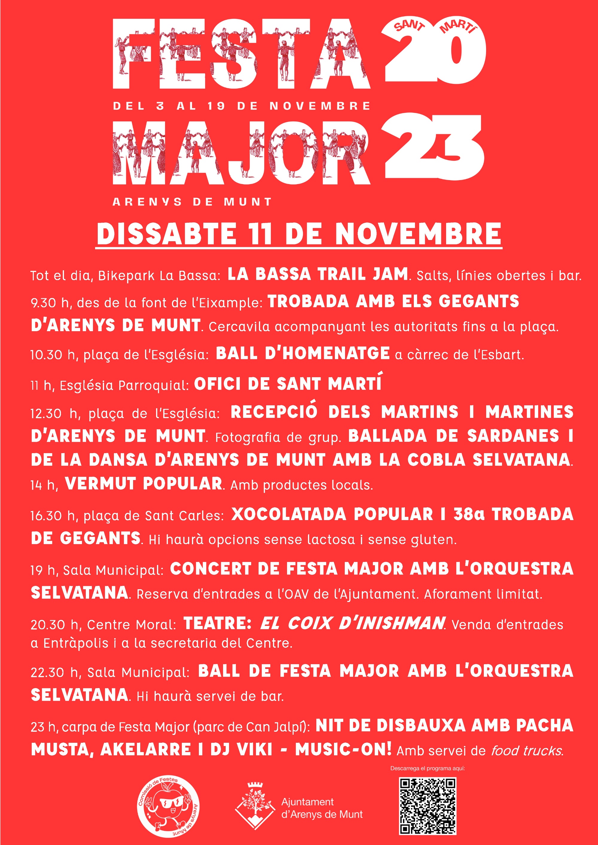 Cartell Festa Major 2023 - Programació dia 11