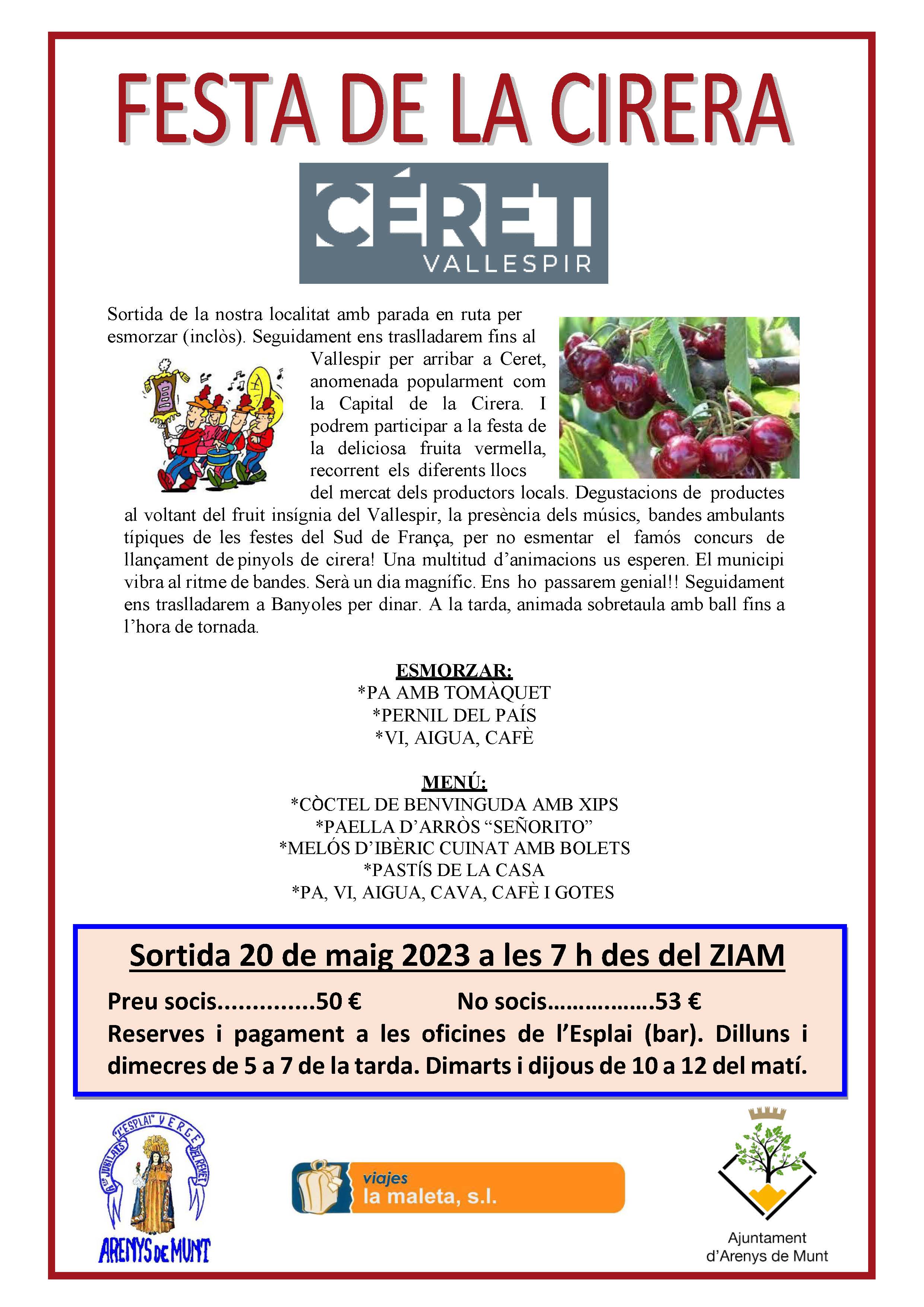 Cartell Esplai Festa de la Cirera Ceret 20-5-23