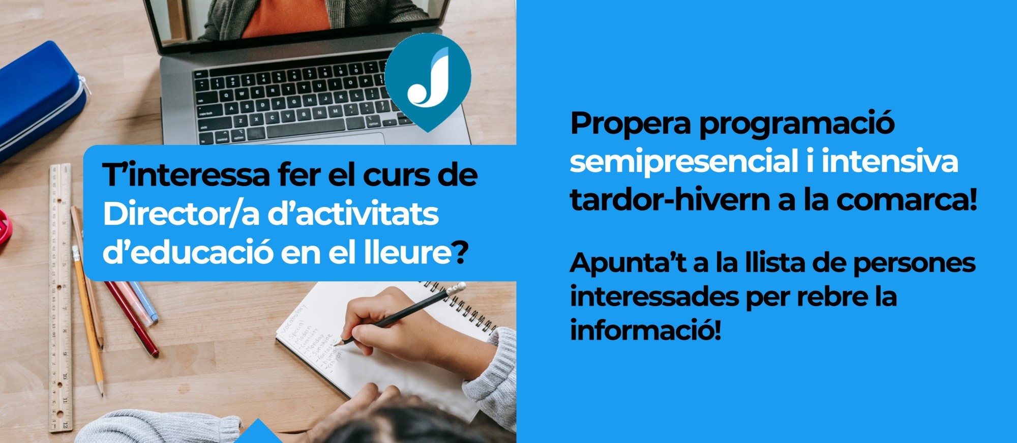 Programació del curs de directors/es de lleure a la comarca