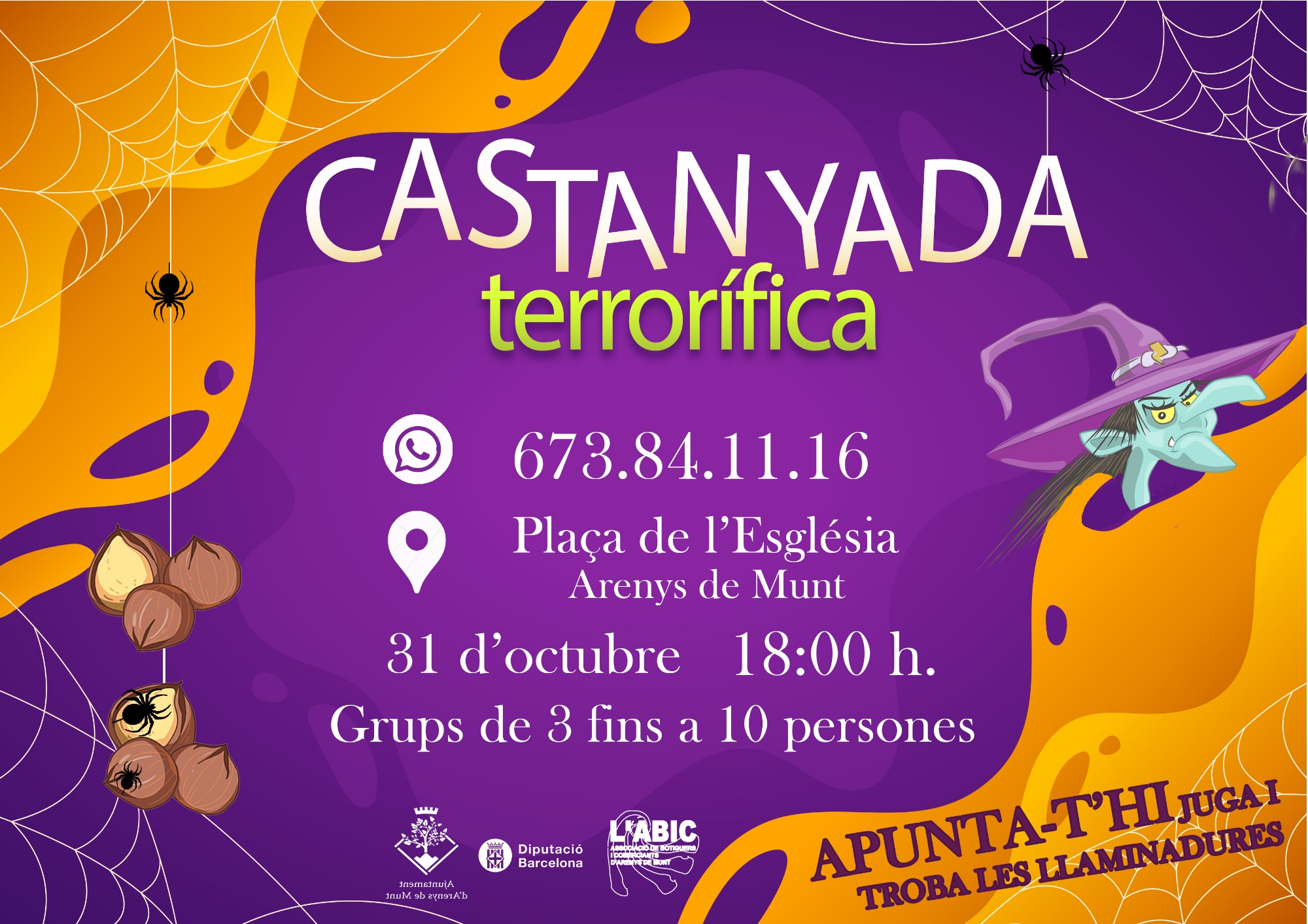 Castanyada Terrorífica el dimarts 31 d'octubre