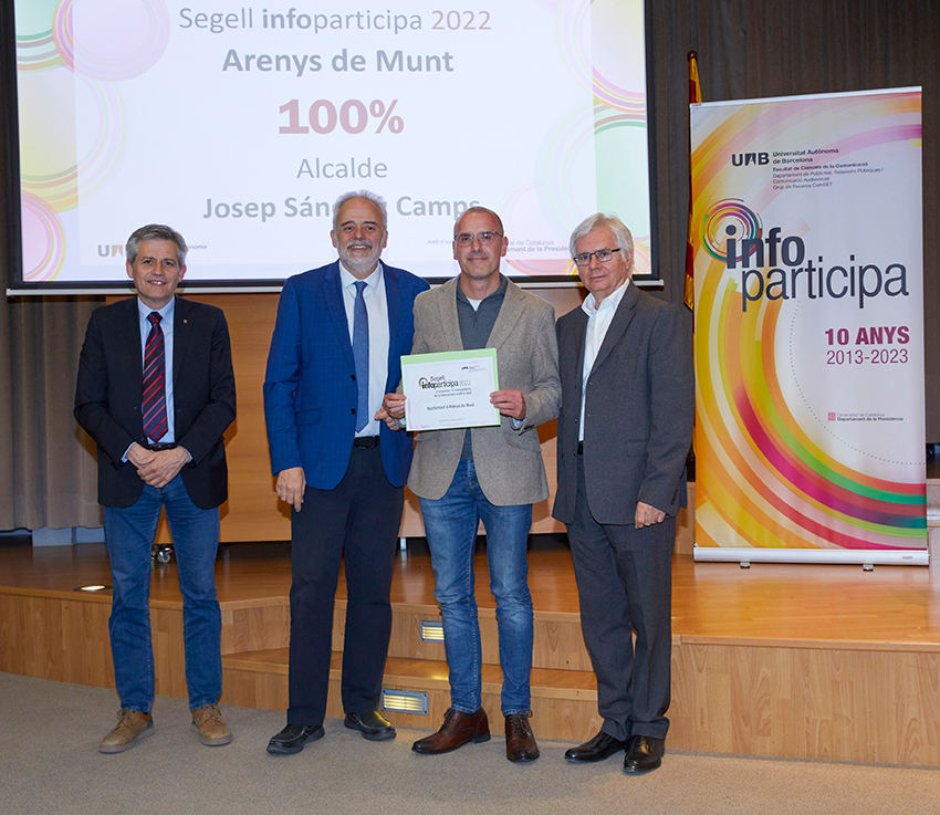 Arenys de Munt és un dels 45 ajuntaments de Catalunya que han rebut el segell Infoparticipa 2022 amb el 100% d'objectius i indicadors assolits