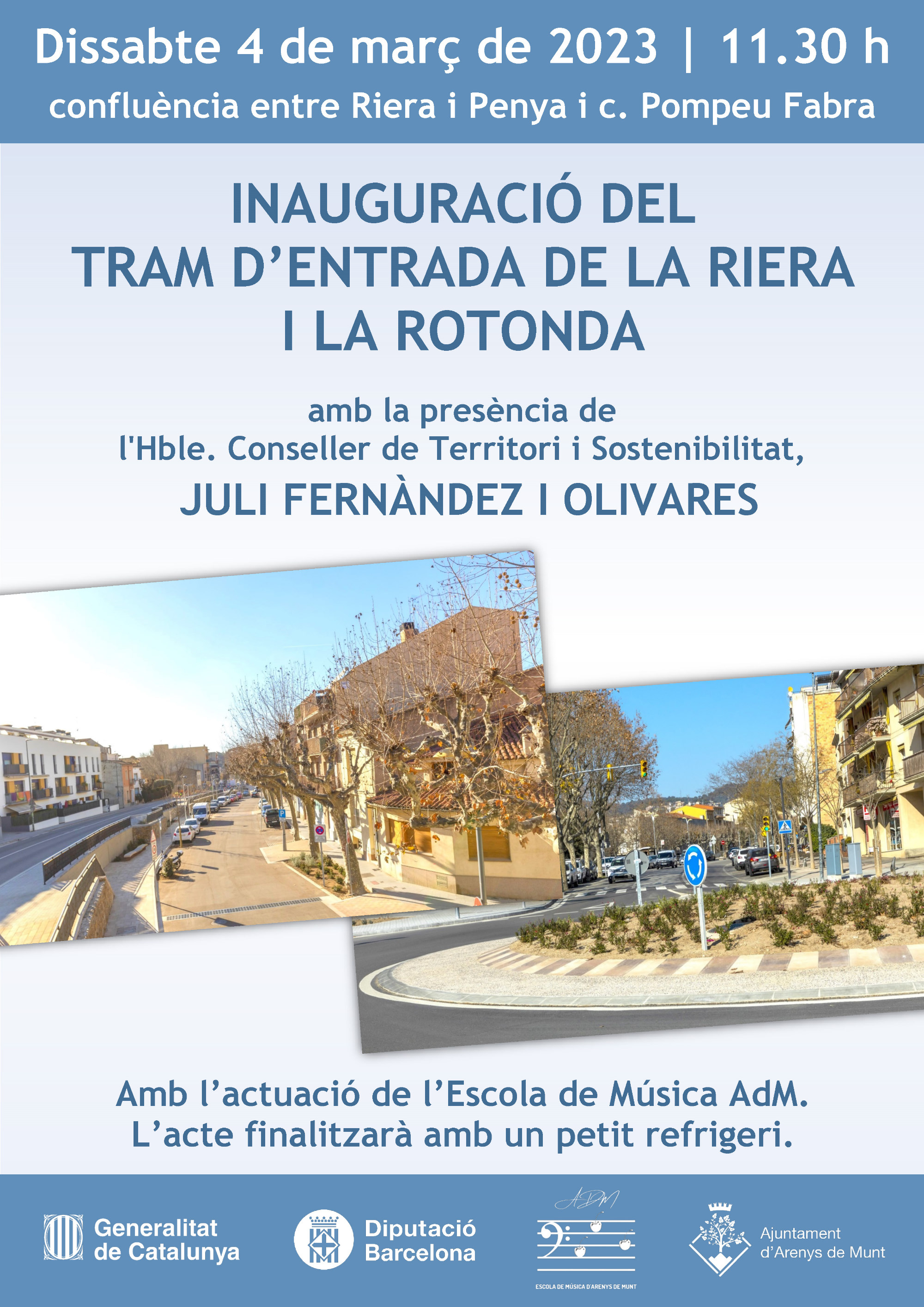 Inauguració tram d'entrada Riera i rotonda 4-3-23