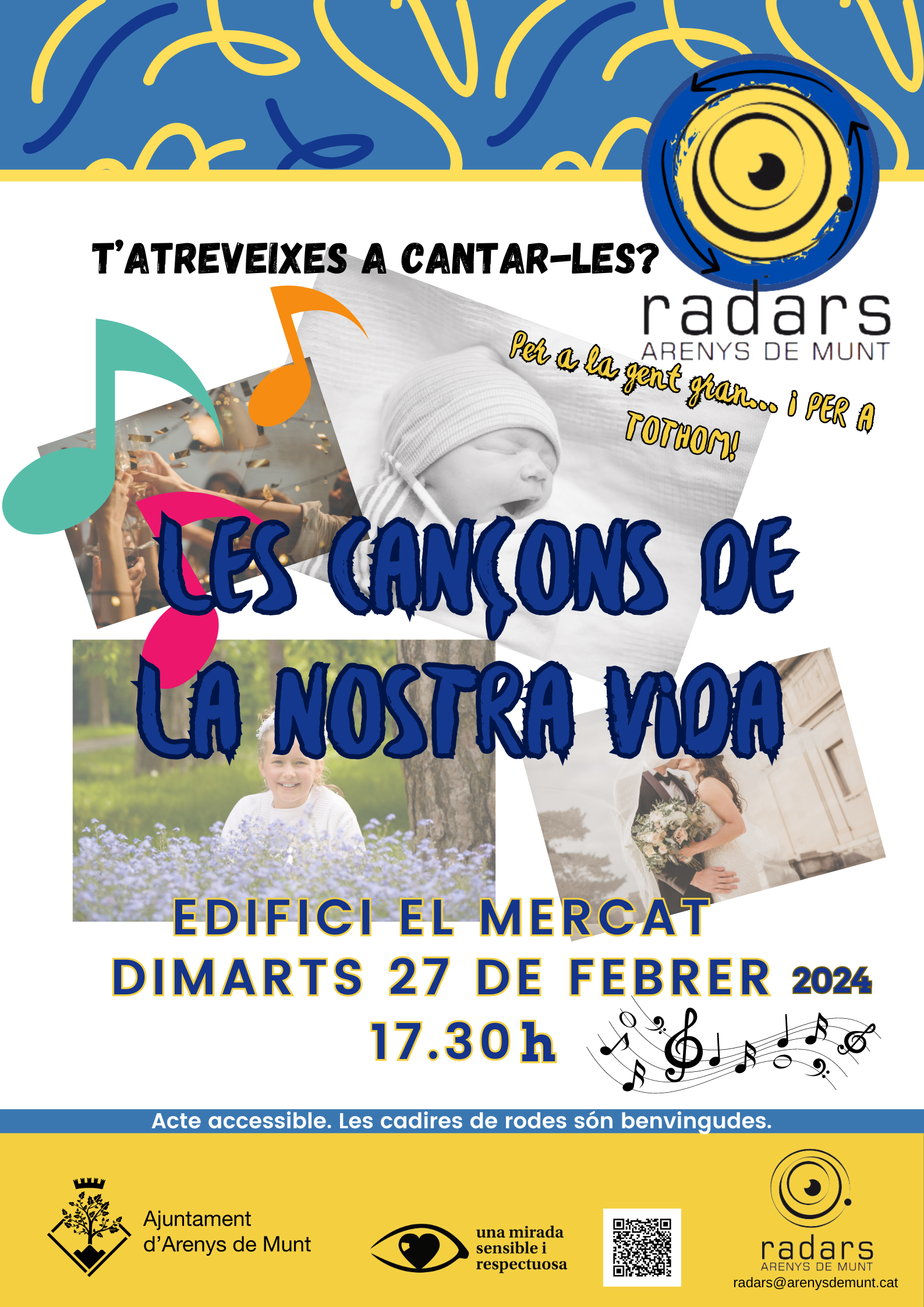 Cartell Radars Les cançons de la nostra vida 27-2-24