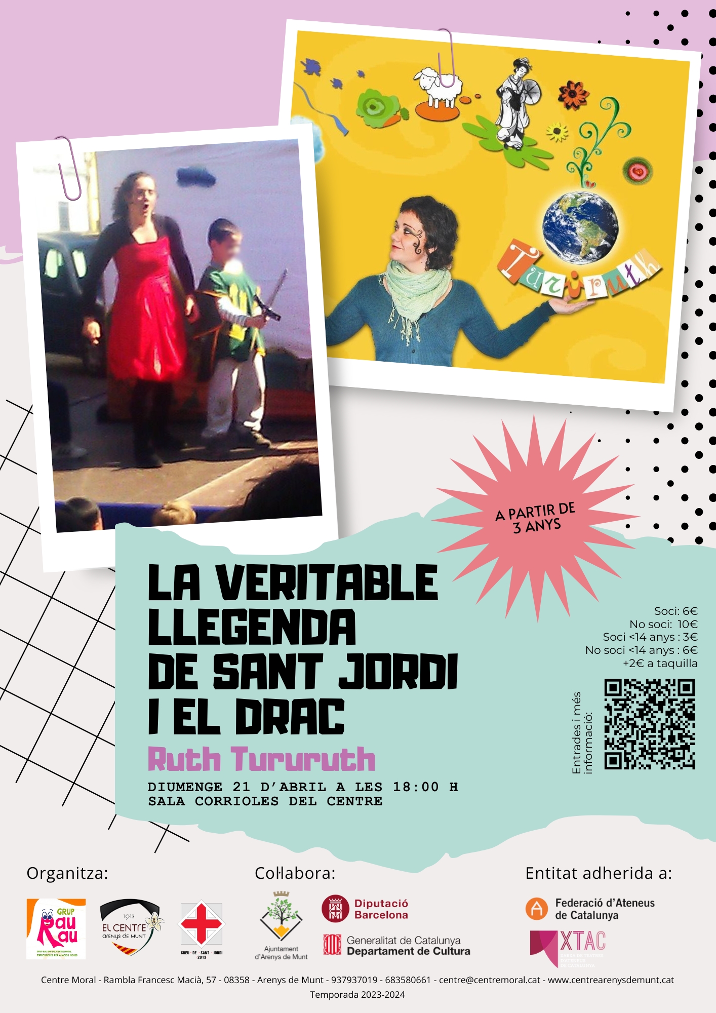Cartell Centre La veritable llegenda de Sant Jordi i el drac 21-4-24