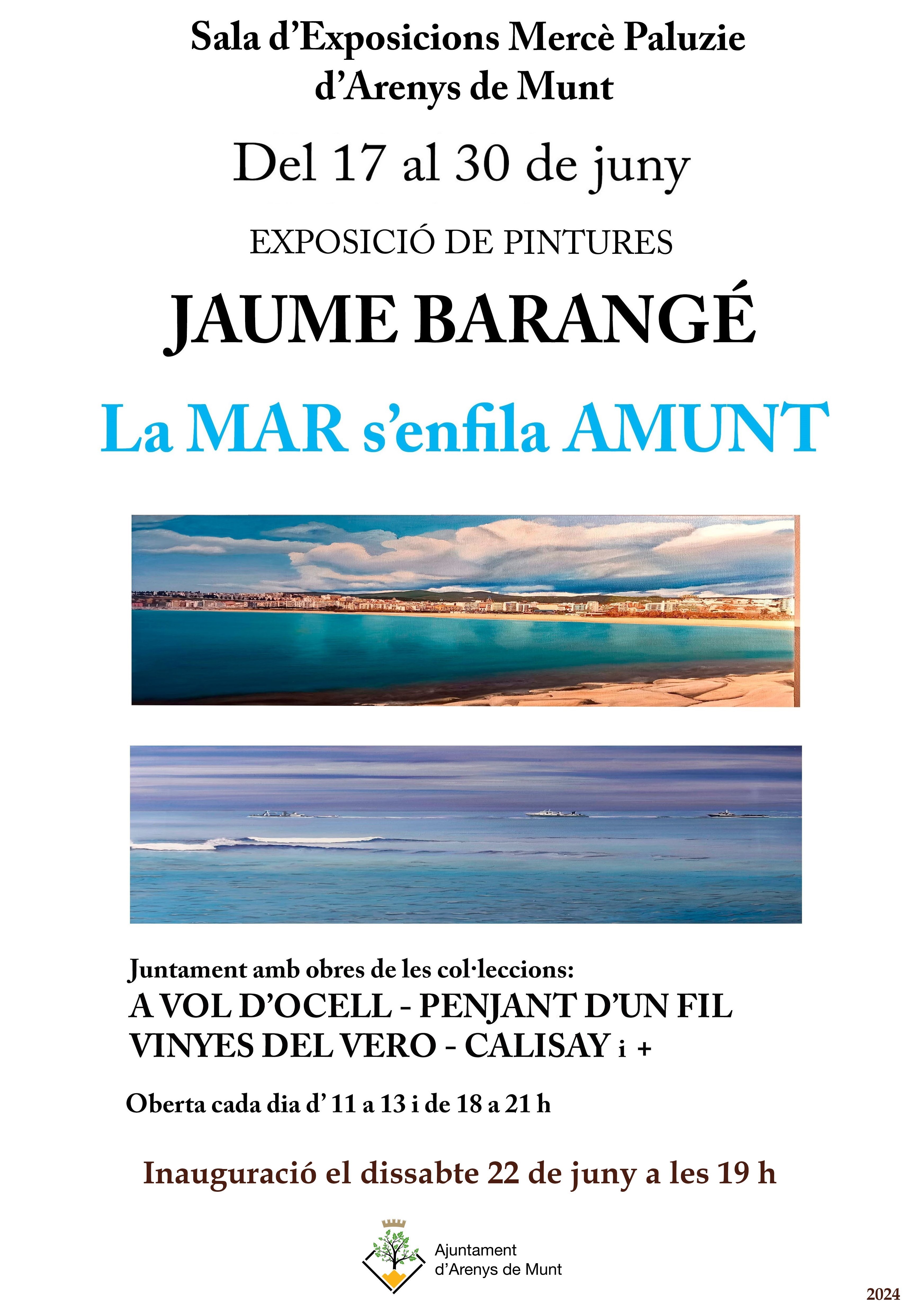 Cartell 'La mar s'enfila amunt' Jaume Barangé juny 2024