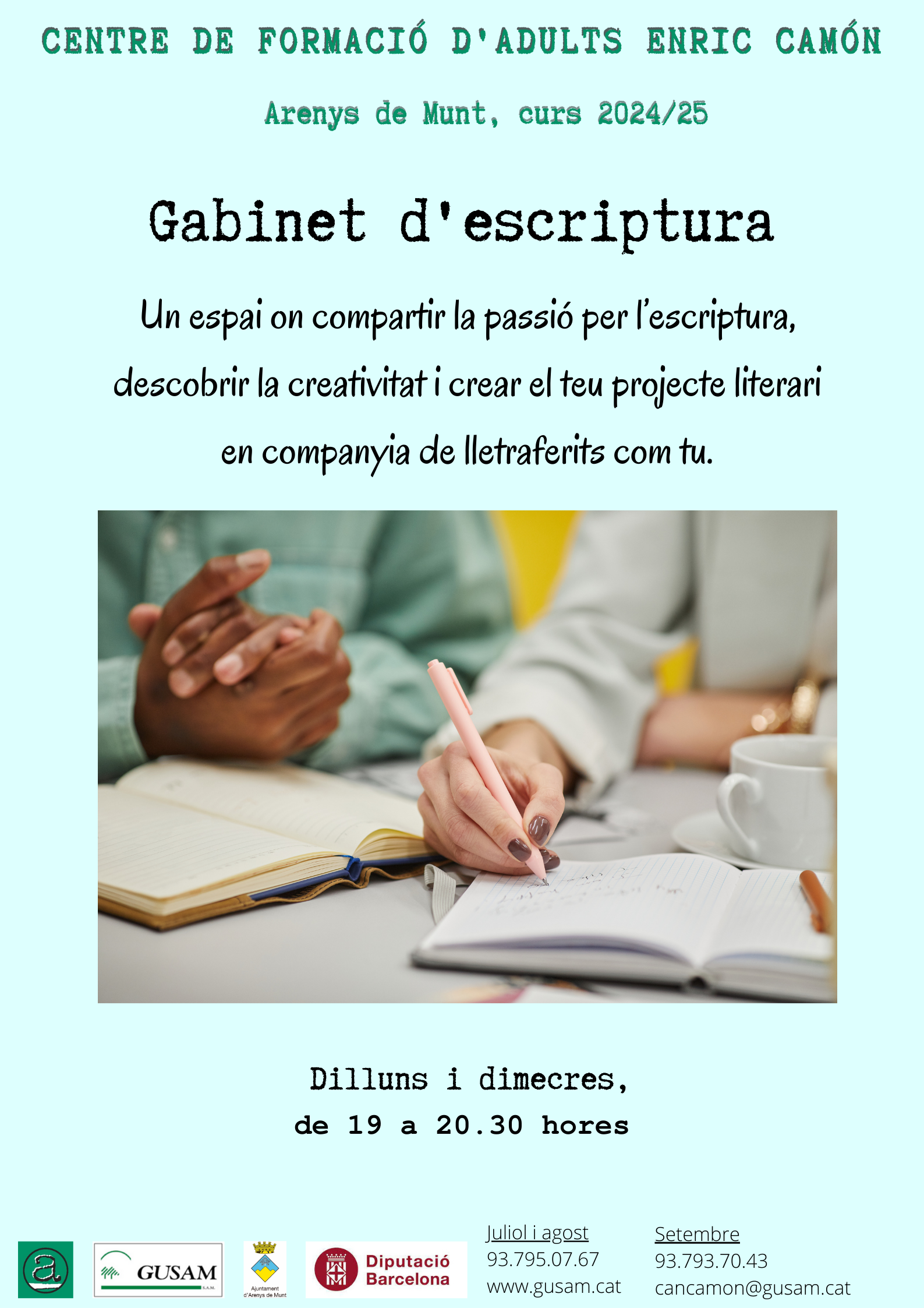 Cartell CFA Enric Camón 2024-25 - Gabinet d'escriptura