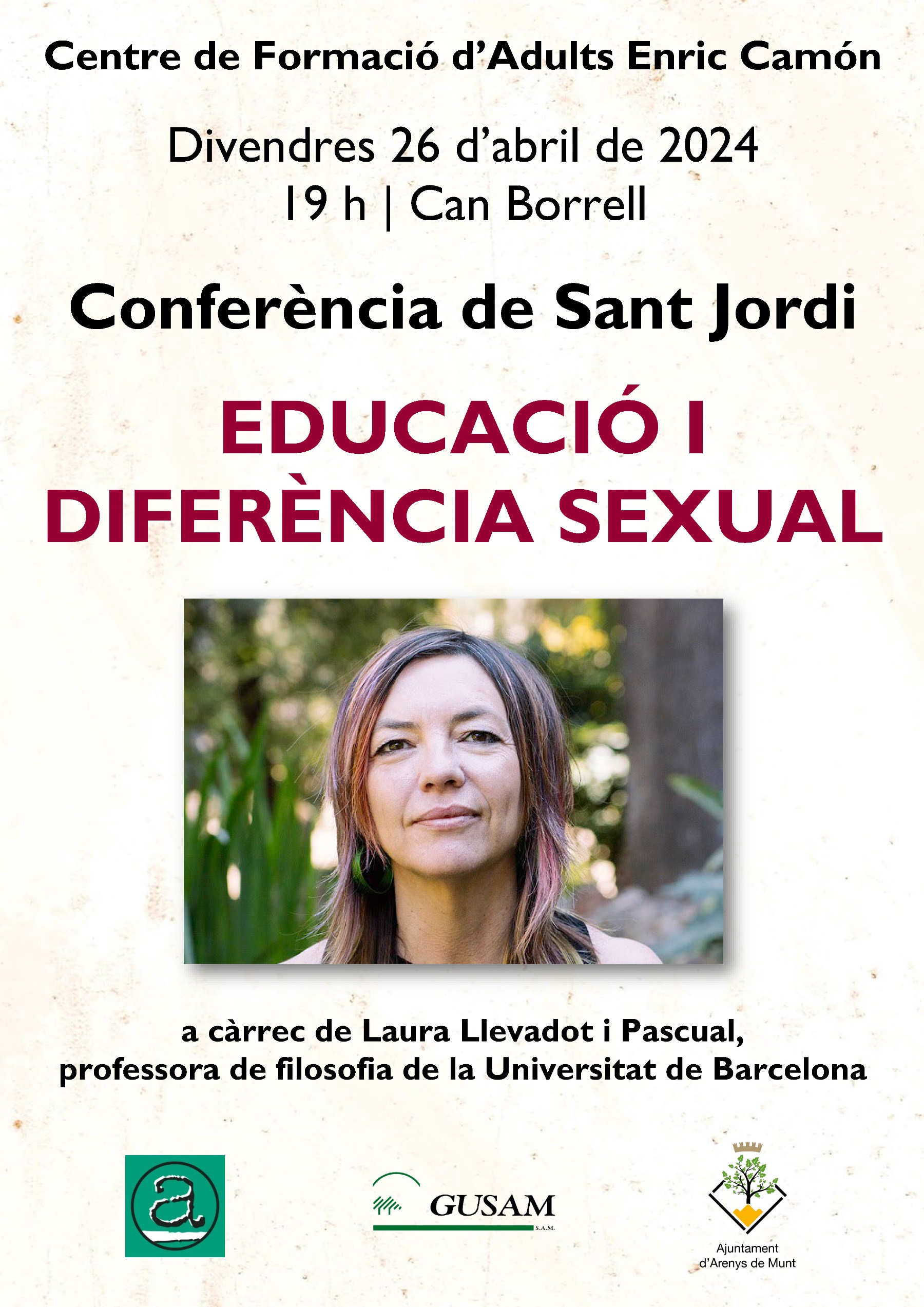 Cartell Conferència Sant Jordi CFA Enric Camón 26-4-24