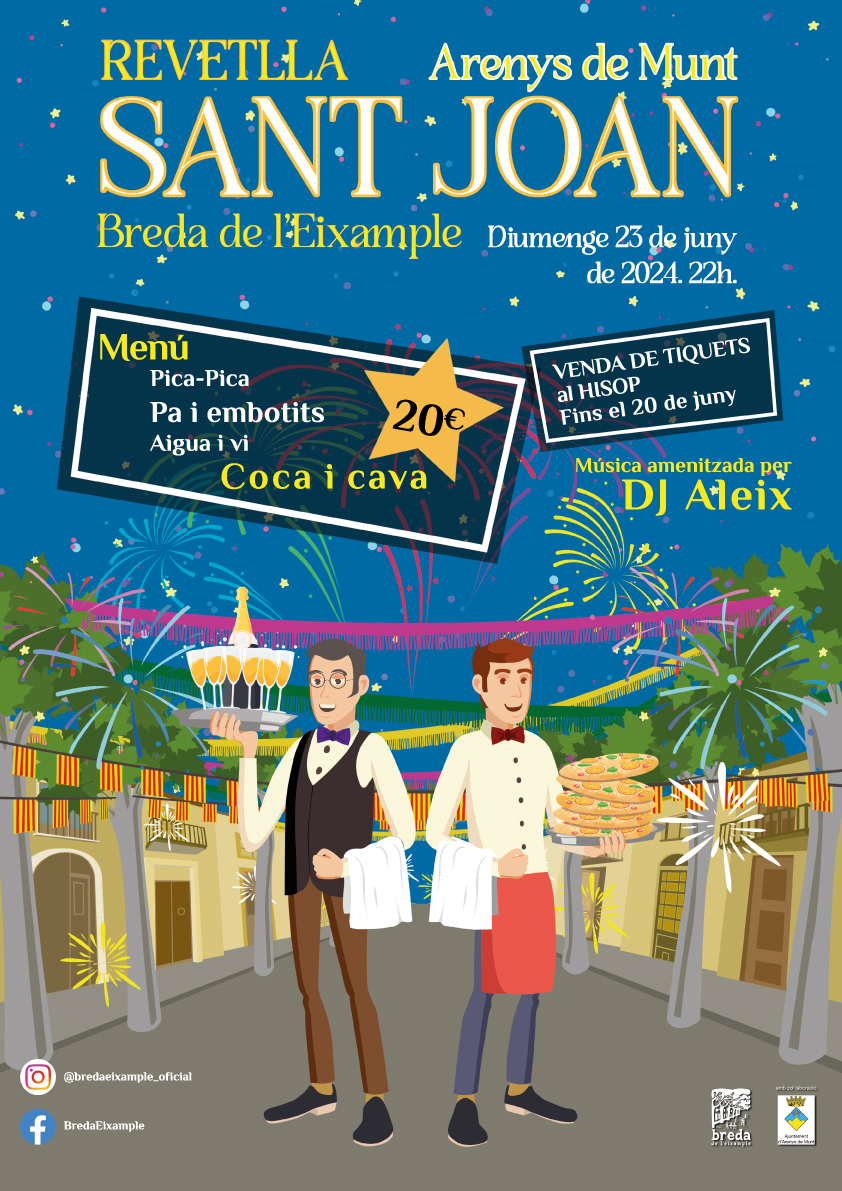 Cartell Revetlla de Sant Joan Breda de l'Eixample 23-6-24