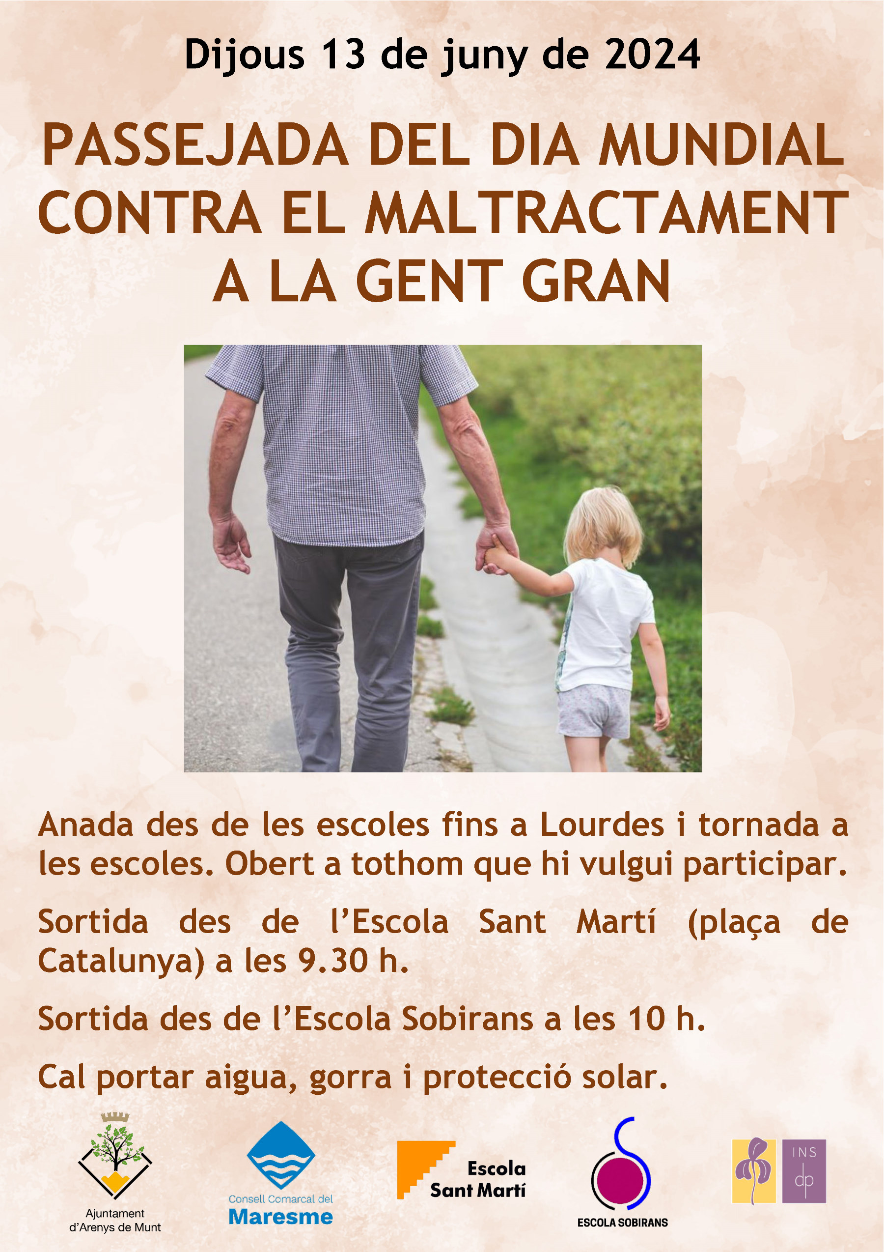 Cartell Passejada Dia Mundial contra el Maltractament a la Gent Gran 13-6-2024