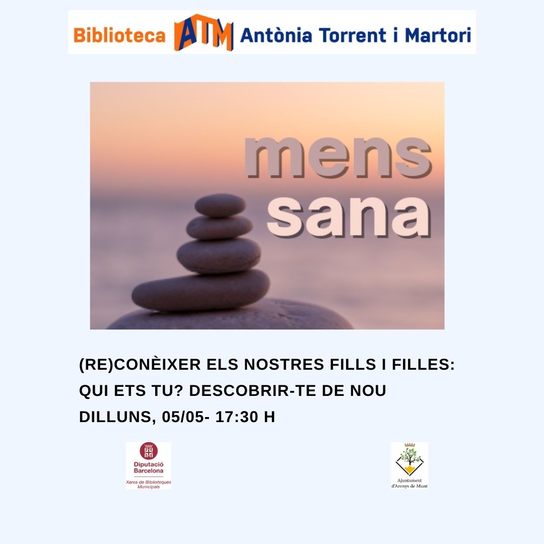 Cartell Biblioteca (Re)conèixer els nostres fills i filles 5-5-25