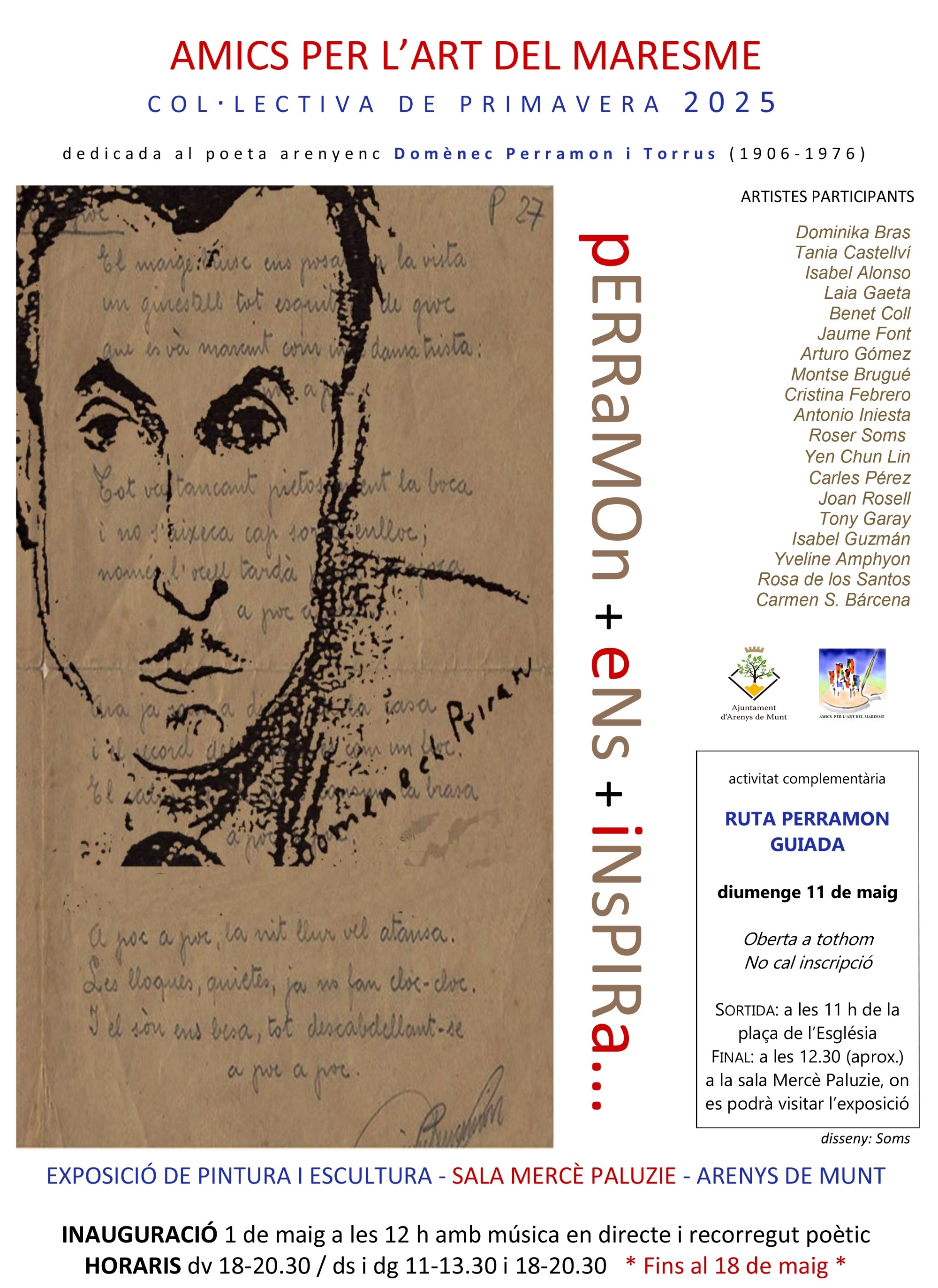 Cartell Exposició col·lectiva de primavera Amics per l'Art 2025