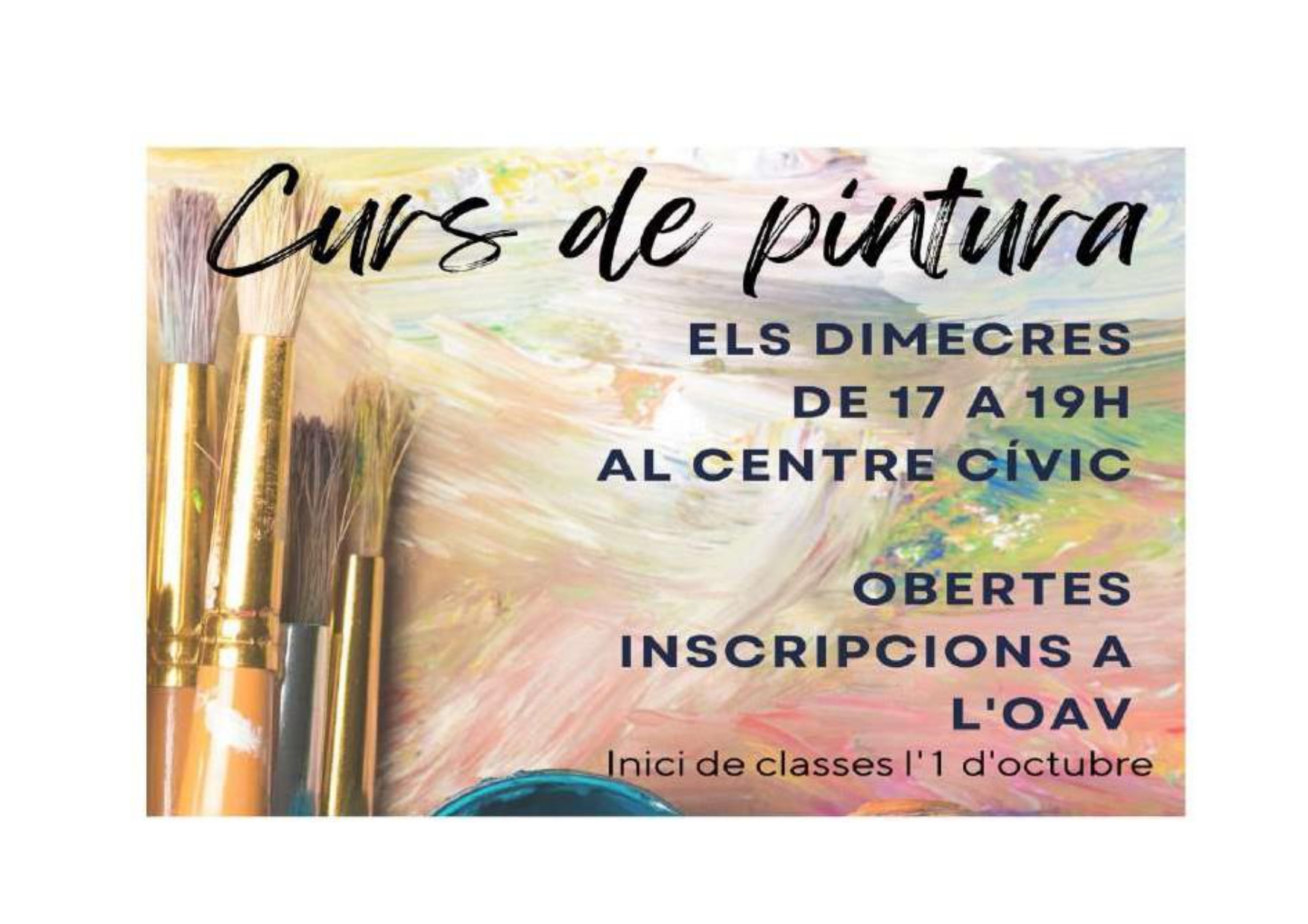 S'obre el període d'inscripcions del CURS DE PINTURA 2025-2026