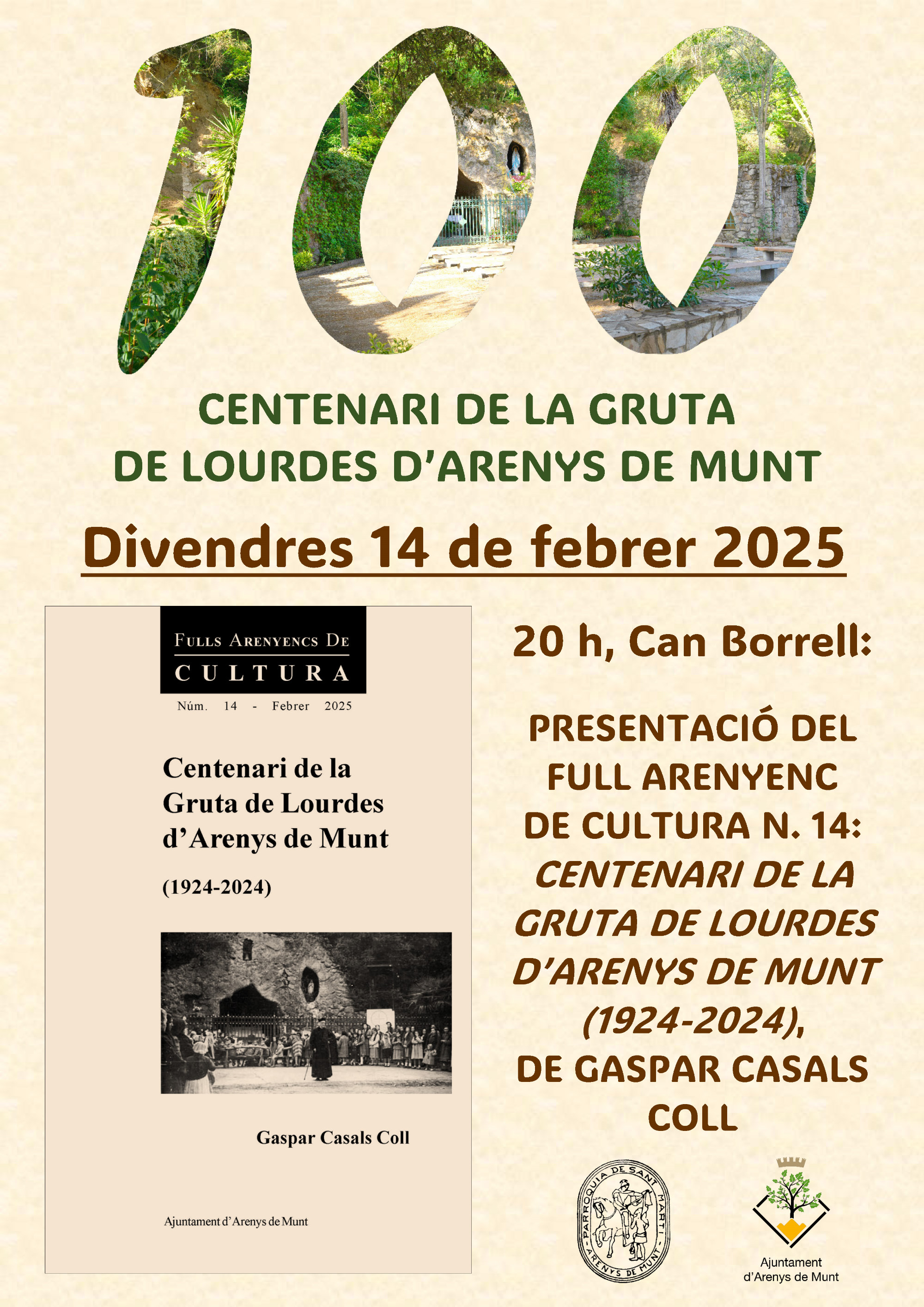 Cartell Centenari de la Gruta de Lourdes 25-02-14