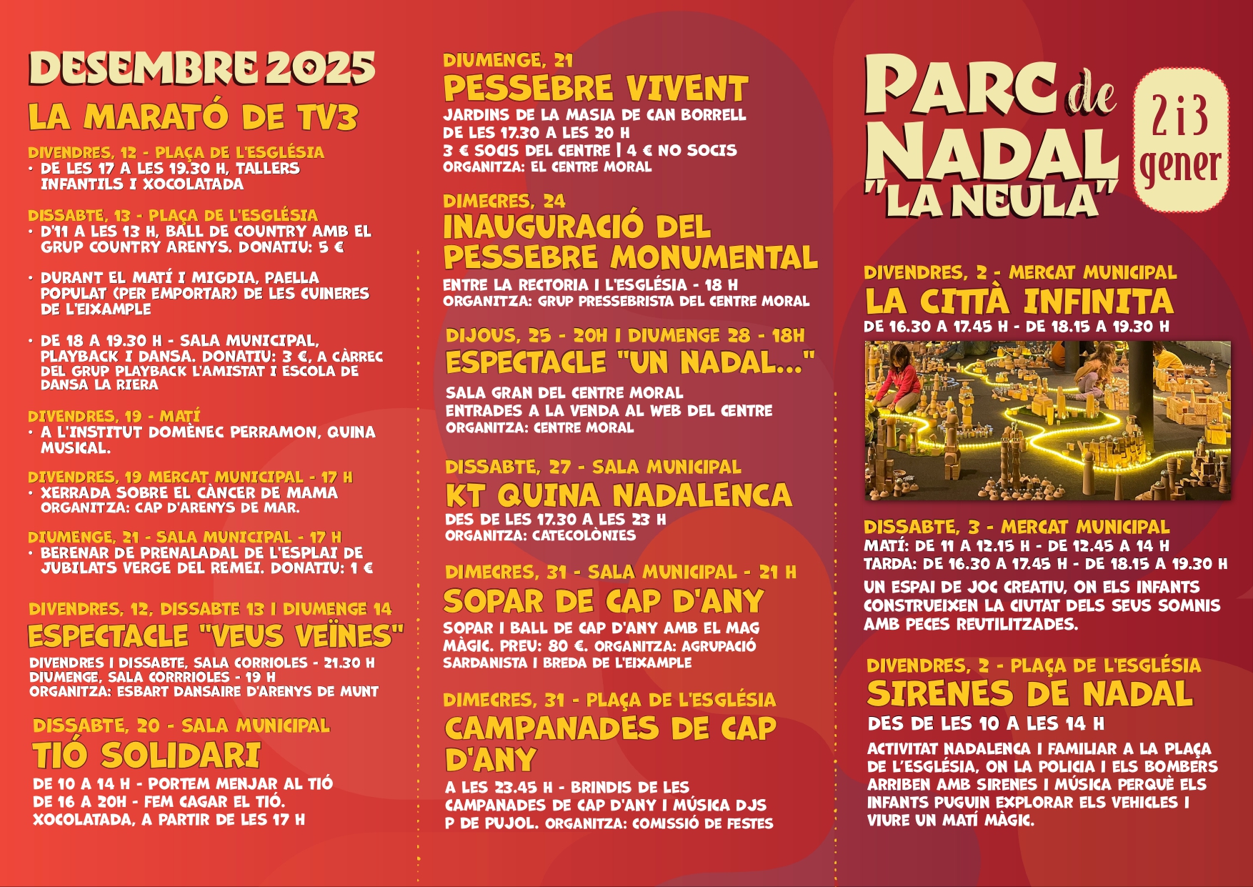 Ja disponible el tríptic amb la programació de la Marató de TV3, Nadal i Reis 2025-2026