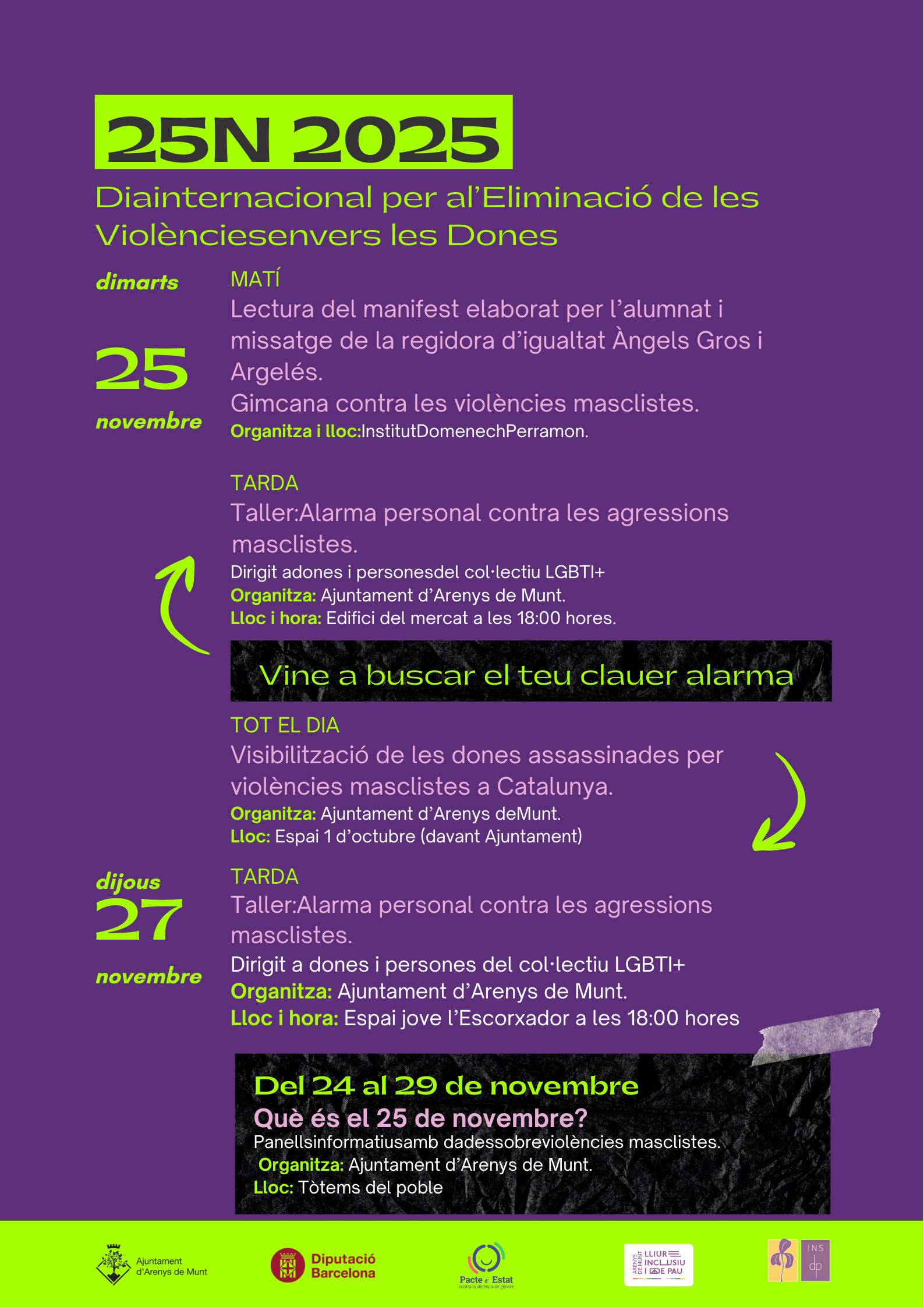 25N Dia Internacional per a l'eliminació de les violències envers les dones