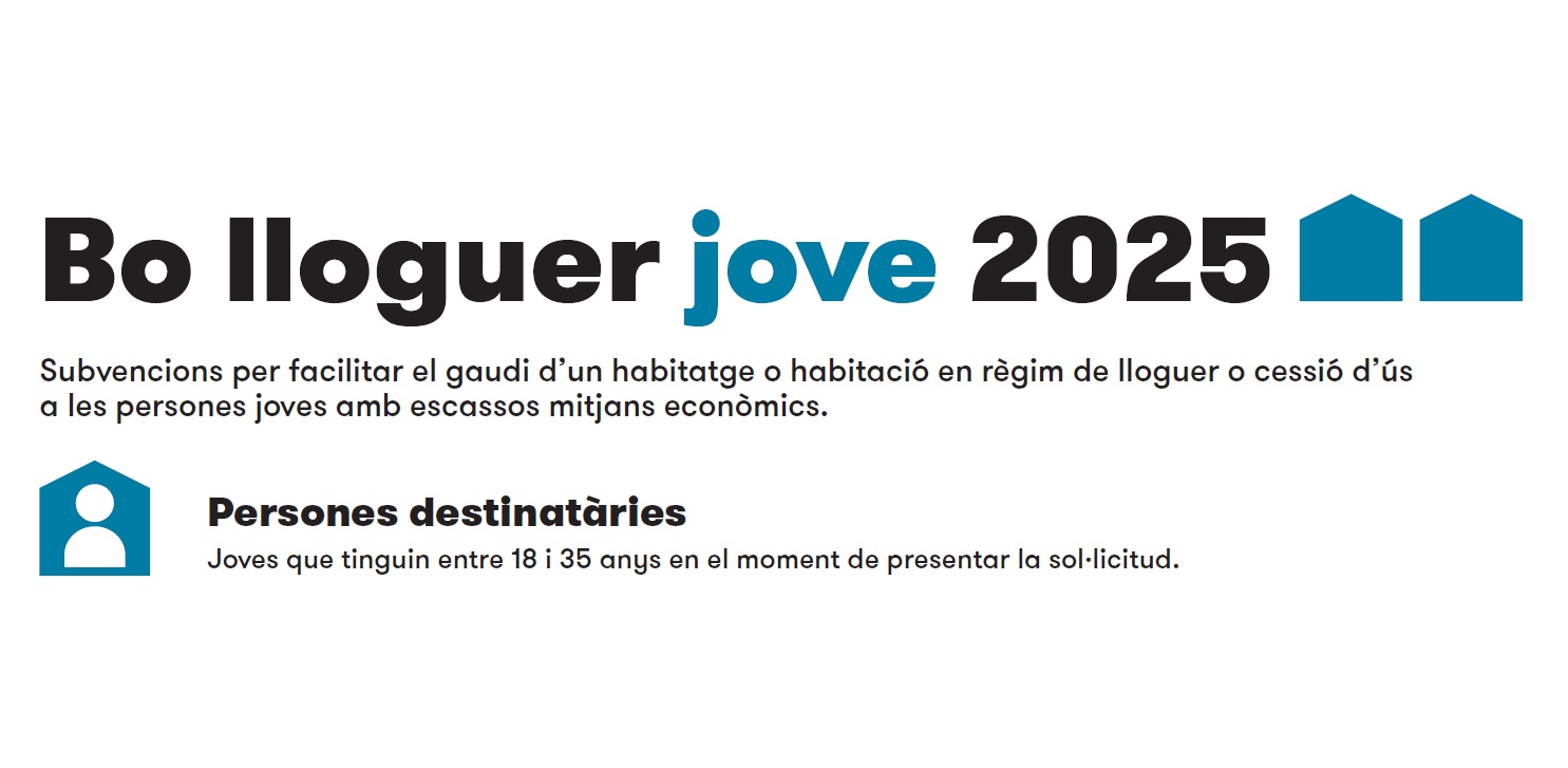 Obert el termini per sol·licitar el bo Lloguer Jove 2025