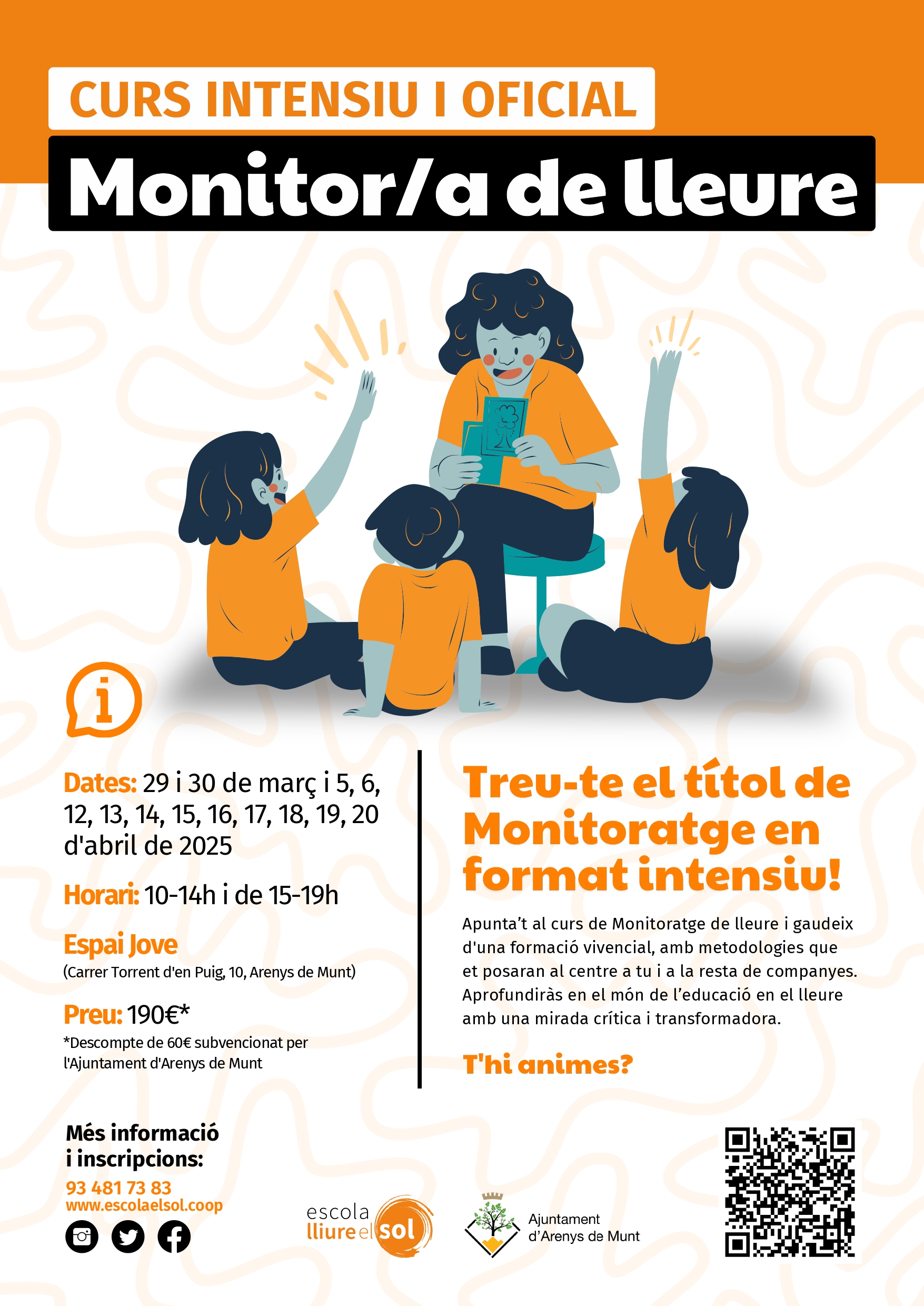 Cartell Curs de monitors de lleure