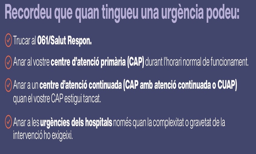 Salut demana un &uacute;s responsable dels serveis d'urg&egrave;ncies en plena epid&egrave;mia de grip