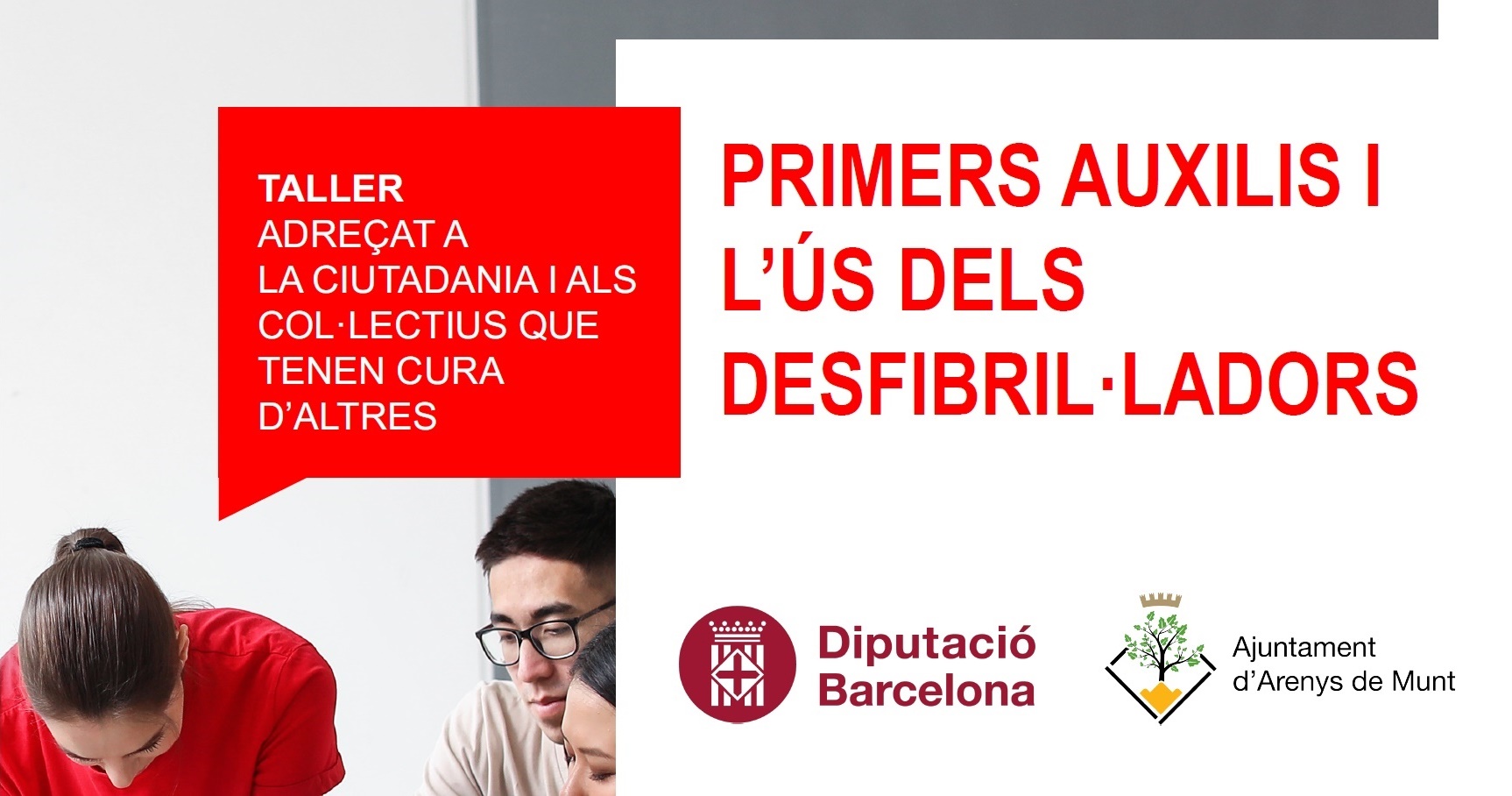 Obertes les inscripcions al curs de primers auxilis i ús de desfibril·ladors durant el 2025