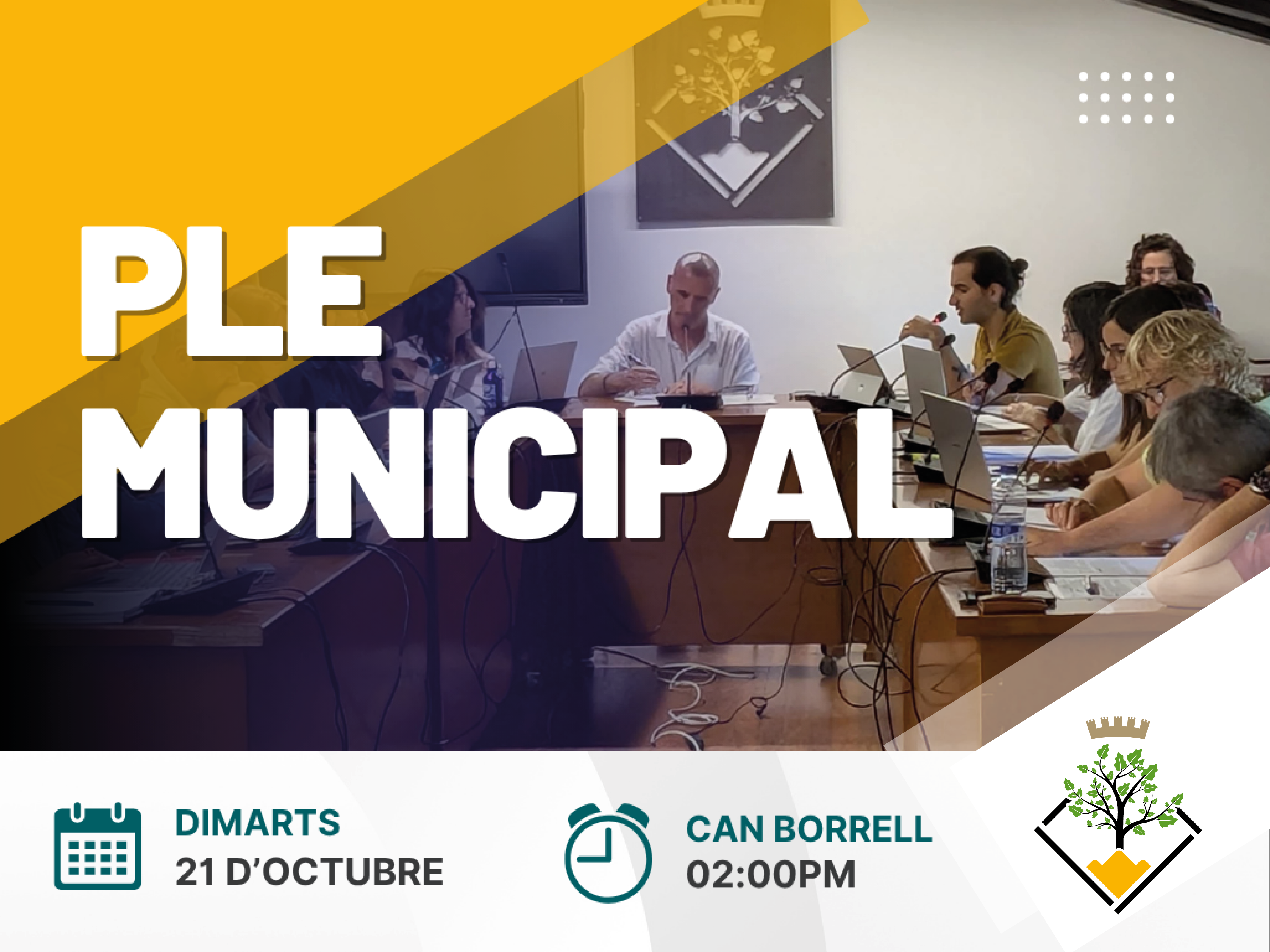 Ple ordinari el dimarts 21 d'octubre