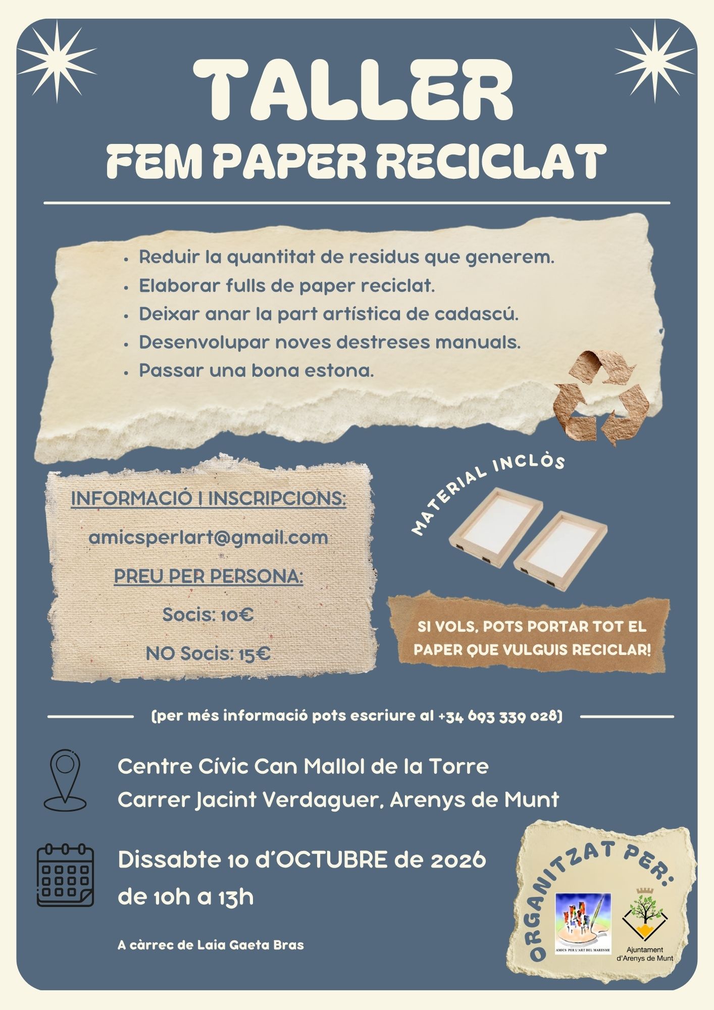 Taller fem paper reciclat