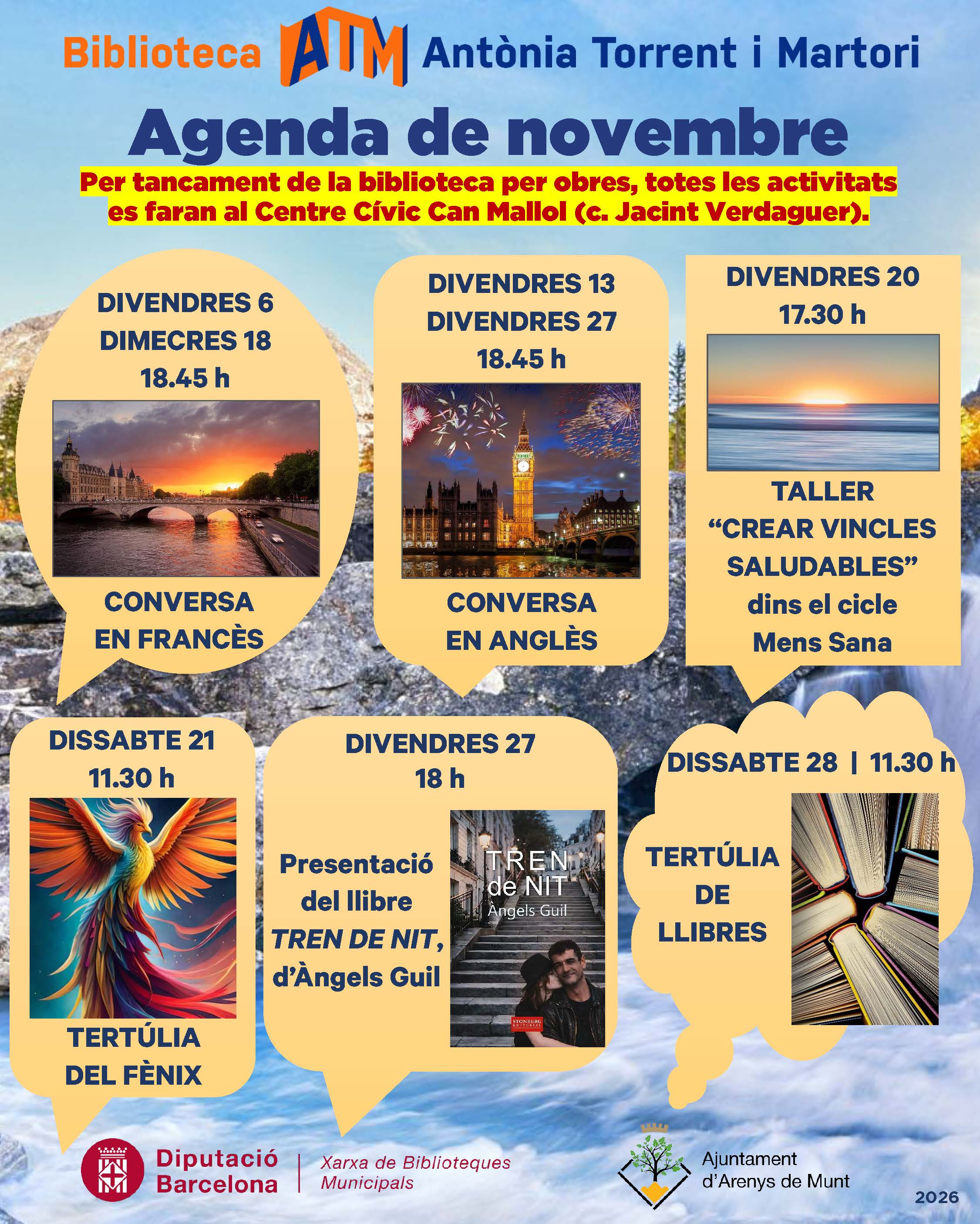Agenda biblioteca novembre 2026