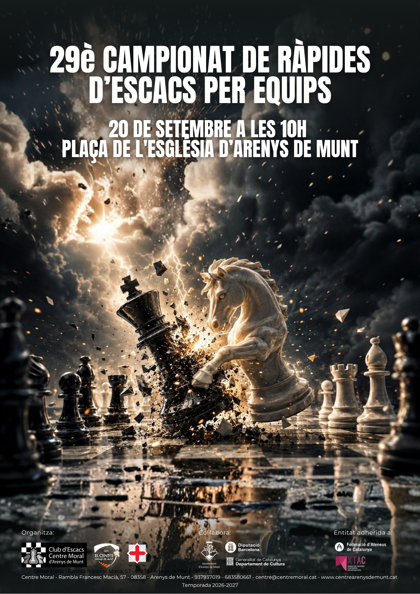 Cartell 29&egrave; Campionat de r&agrave;pides d'escacs per equips