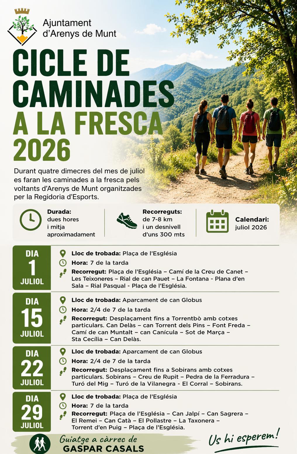 Cicle de caminades a la fresca 2026