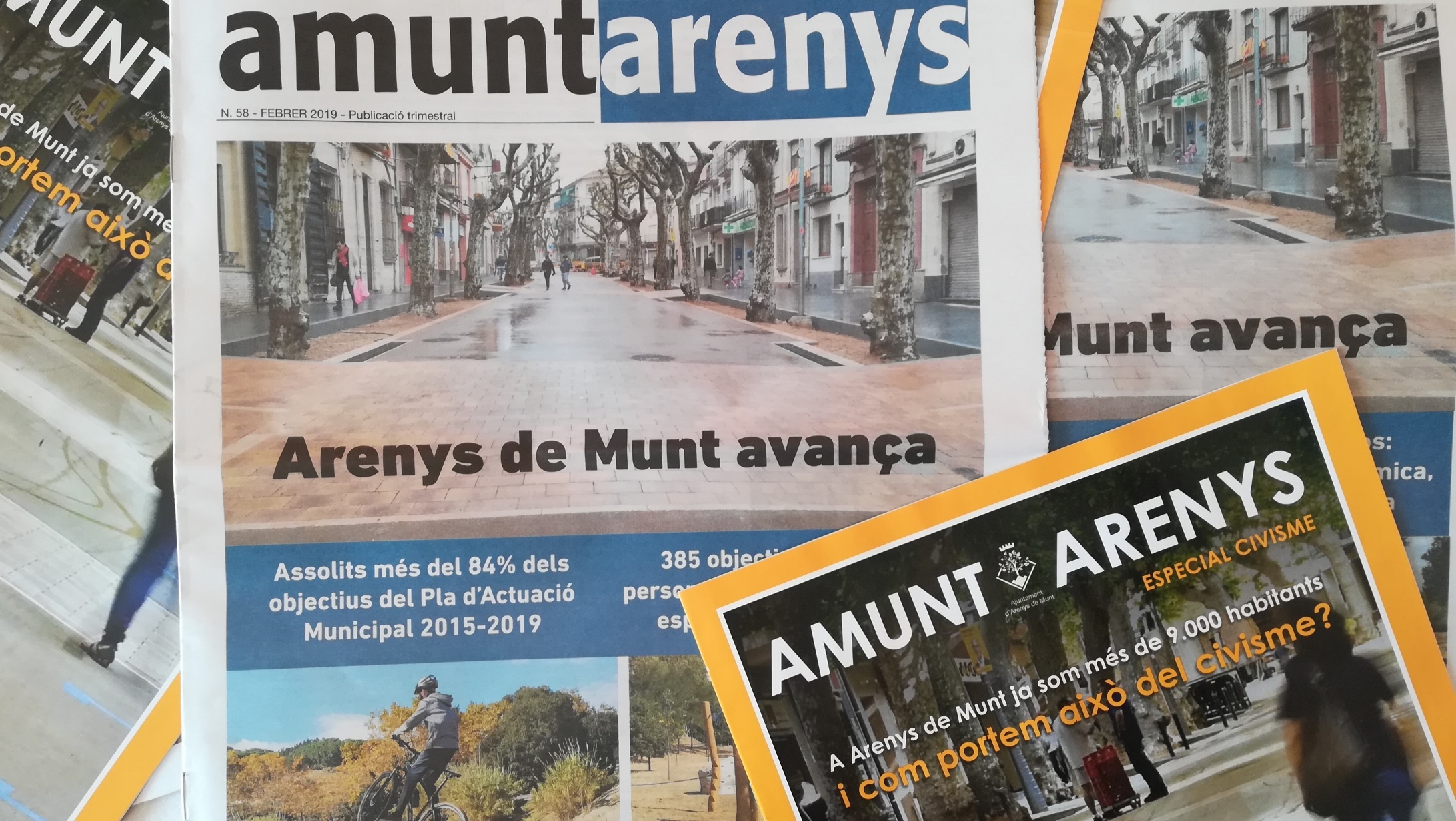 L'assoliment de més del 84% dels compromisos del PAM2015-2019, tema monogràfic del butlletí <em>Amunt Arenys</em>