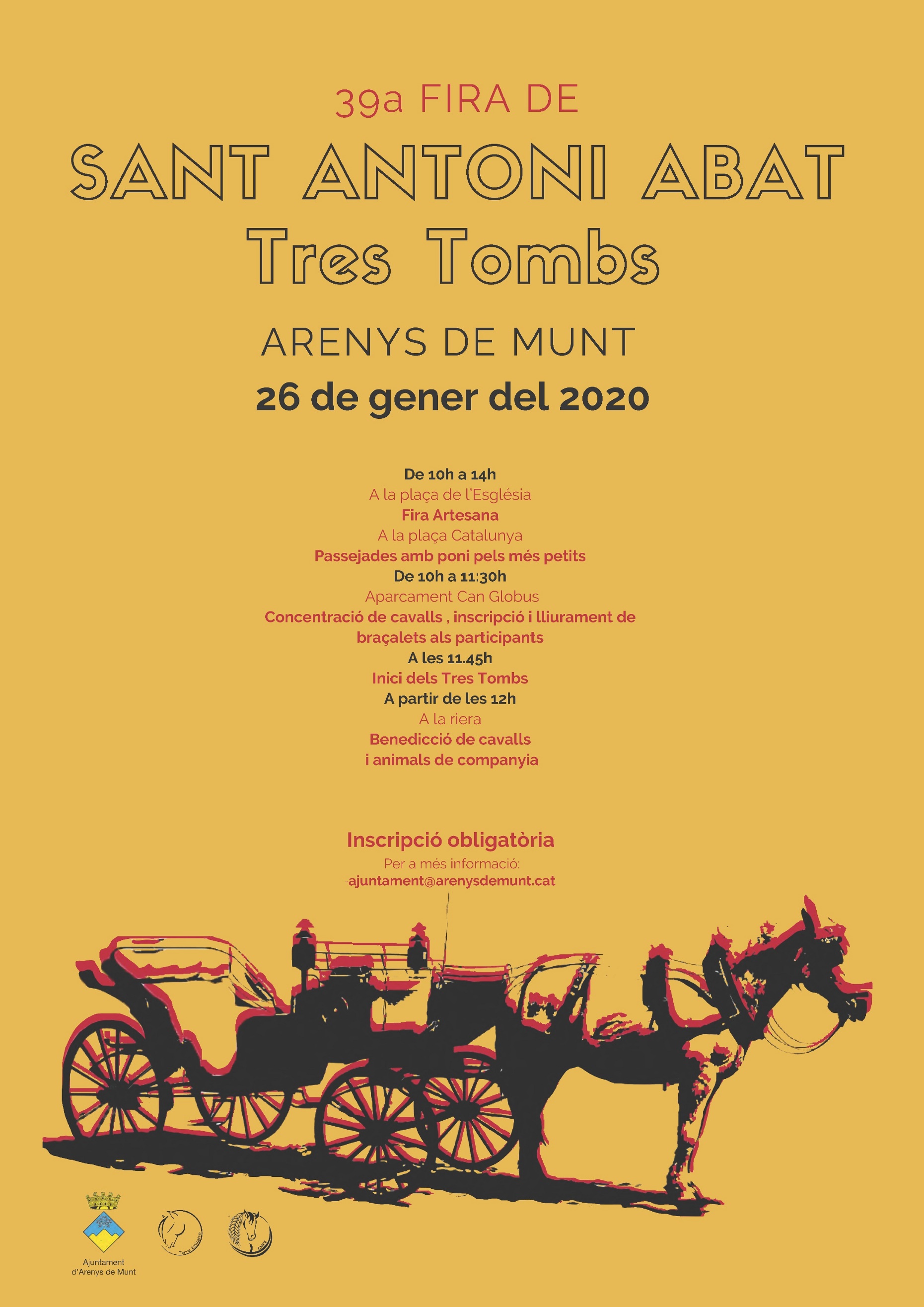 Fira de Sant Antoni Abat i Tres Tombs 2020 i agraïment per la donació de la bandera de Sant Antoni a l'Ajuntament
