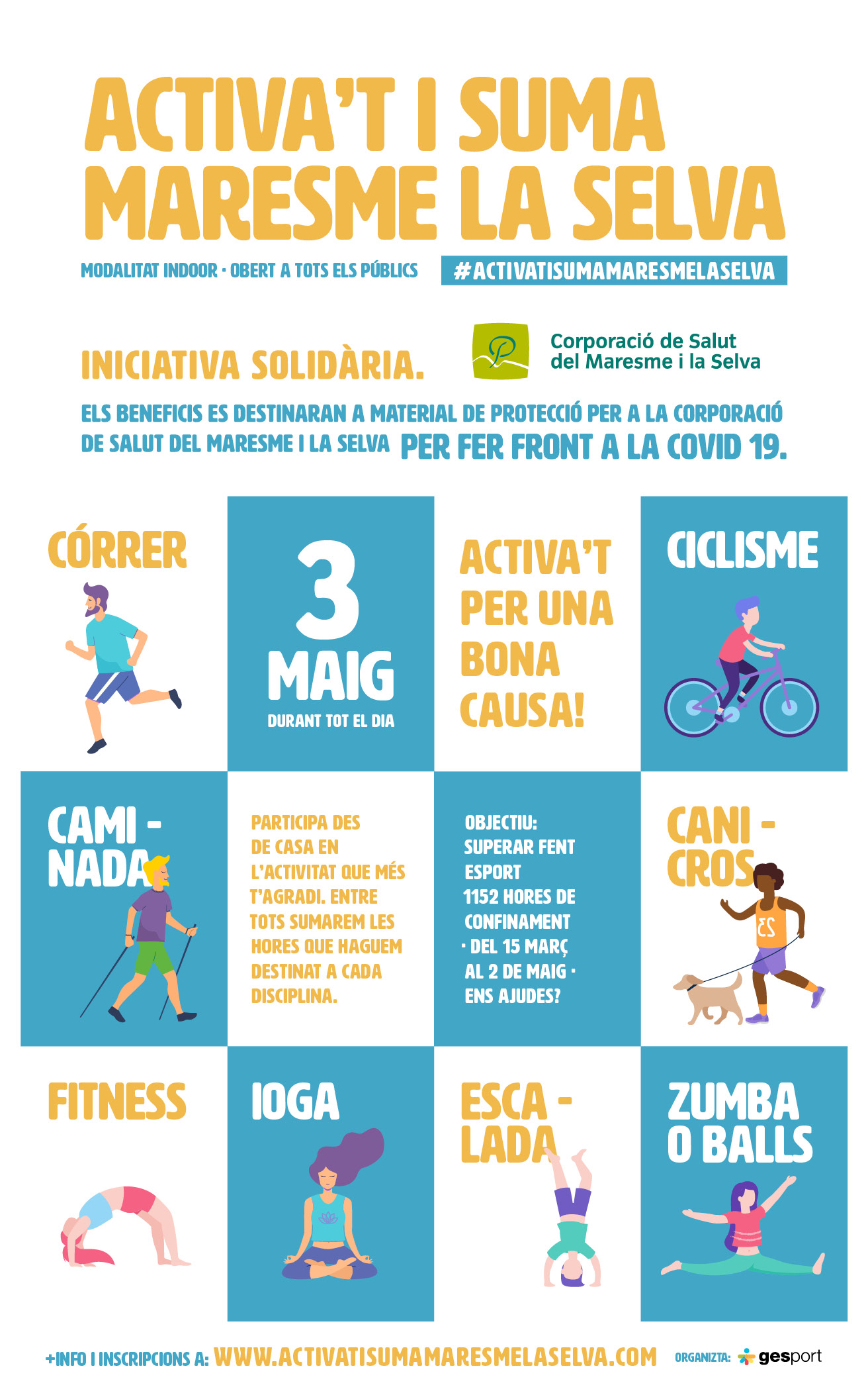 Iniciativa solidària esportiva Activa't i Suma Maresme-La Selva